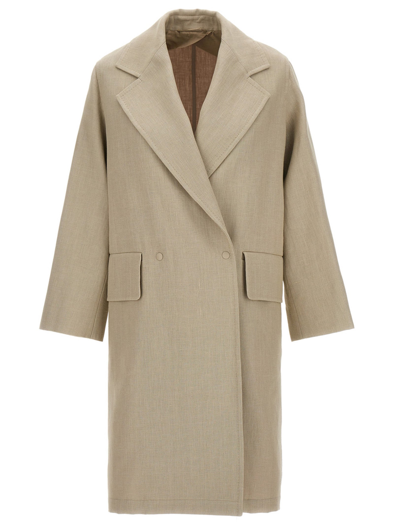 Max Mara Beige Linen Coat Max Mara