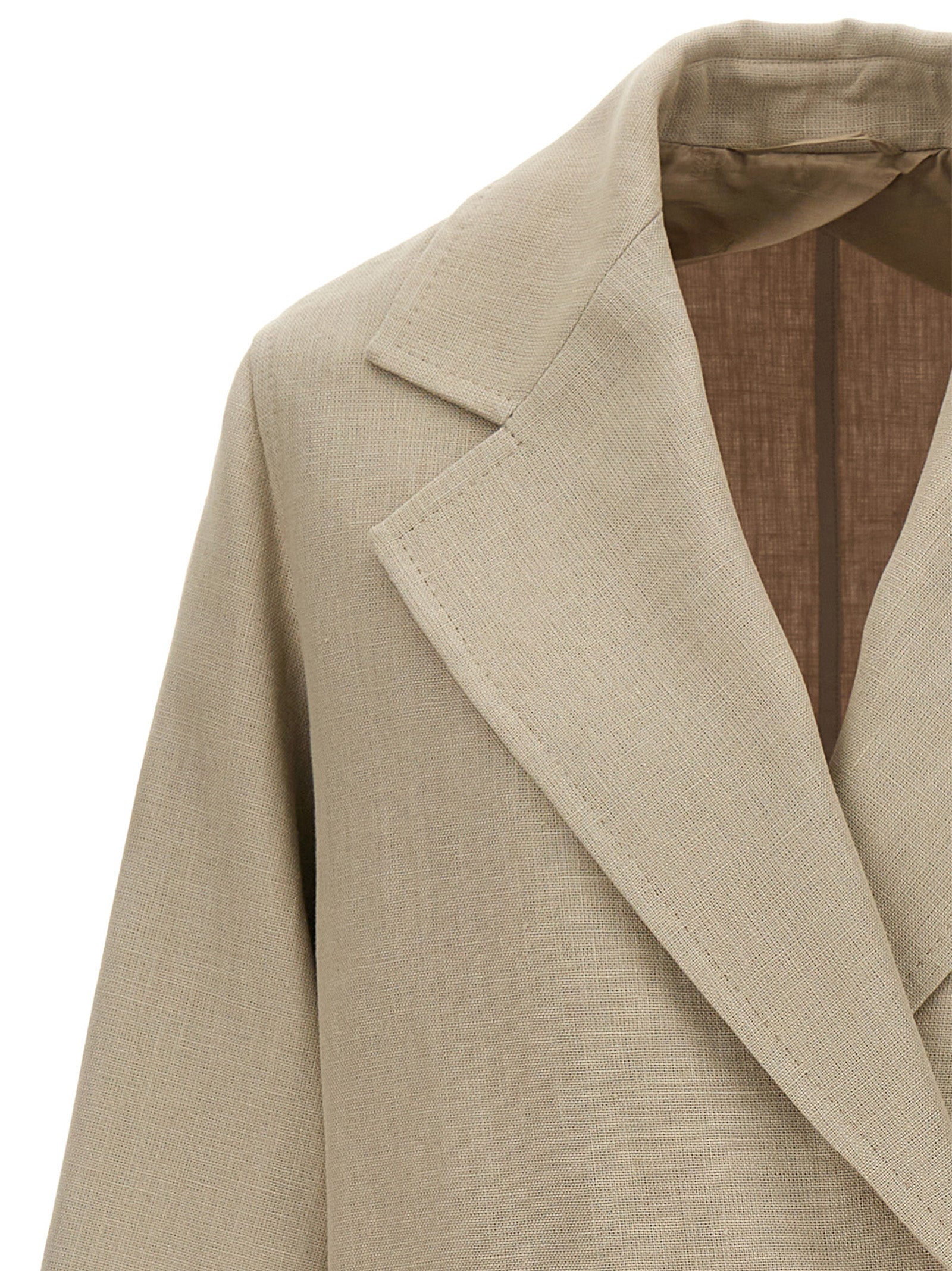 Max Mara Beige Linen Coat Max Mara