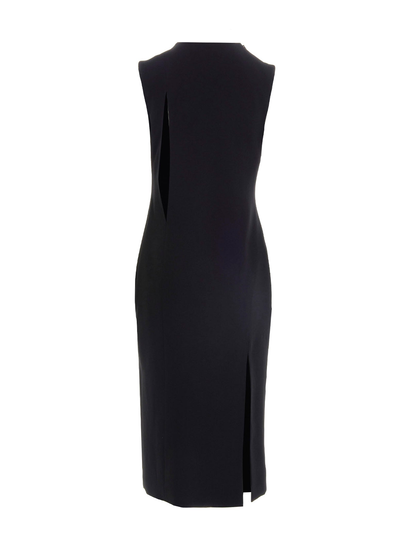Versace Black Acetate Midi Dress Versace