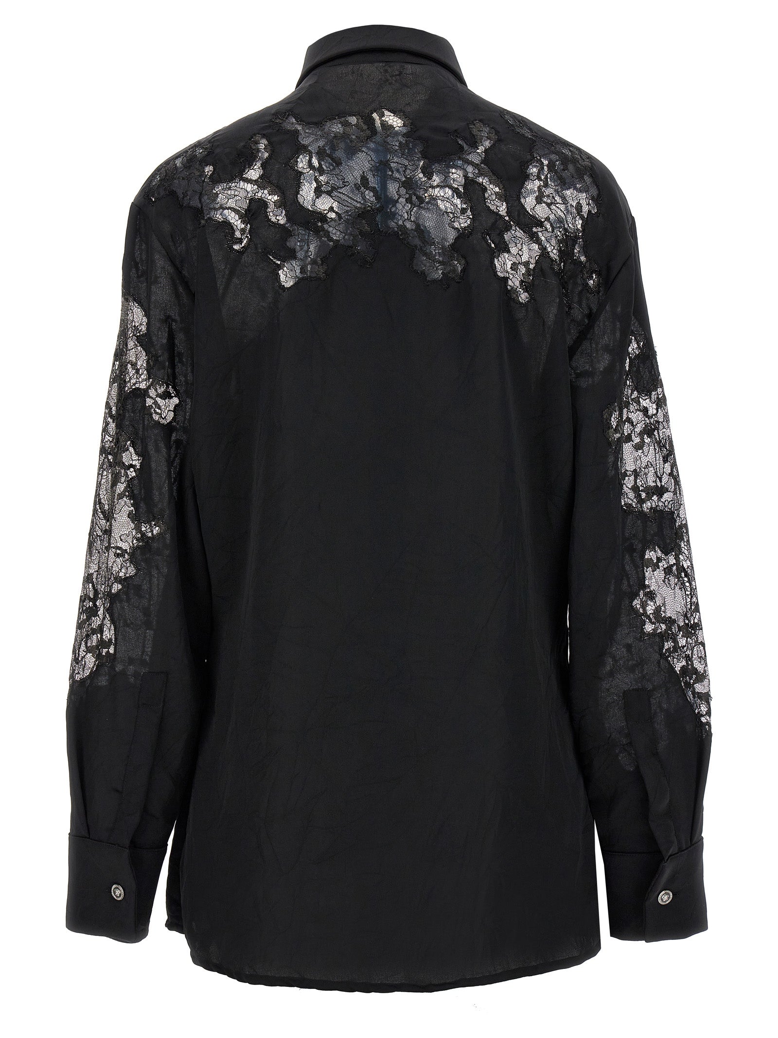 Versace Black Polyester Blouse Versace