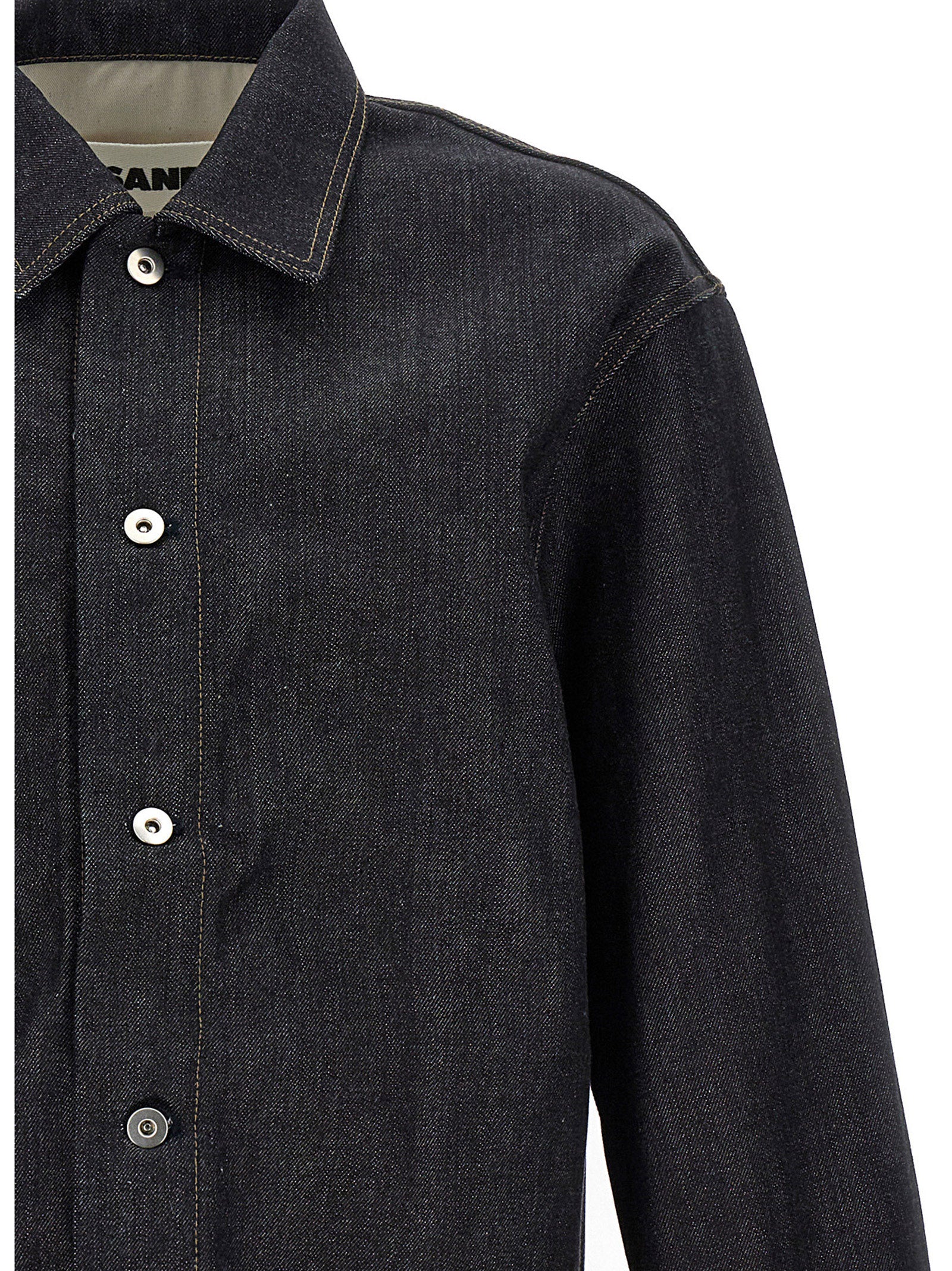 Jil Sander Blue Cotton Blouse Jil Sander