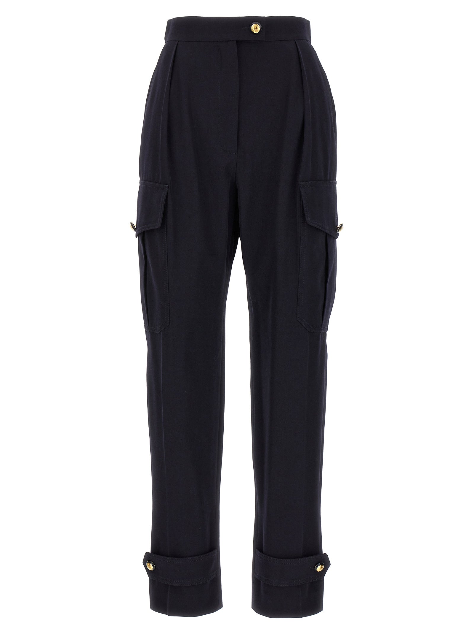 Alexander McQueen Blue Wool Cargo Pants Alexander McQueen