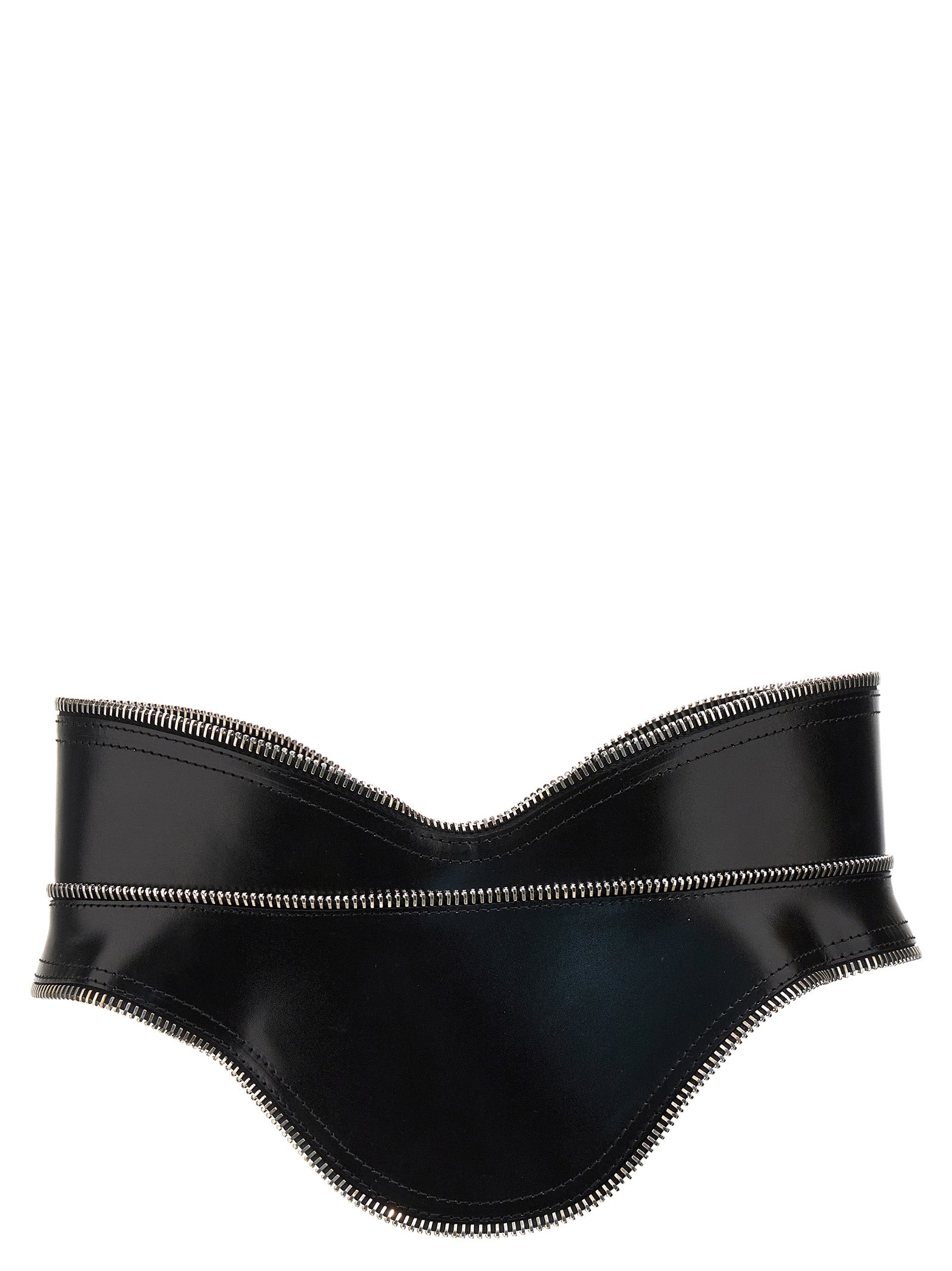Alexander McQueen Black Leather Regular Belt Alexander McQueen