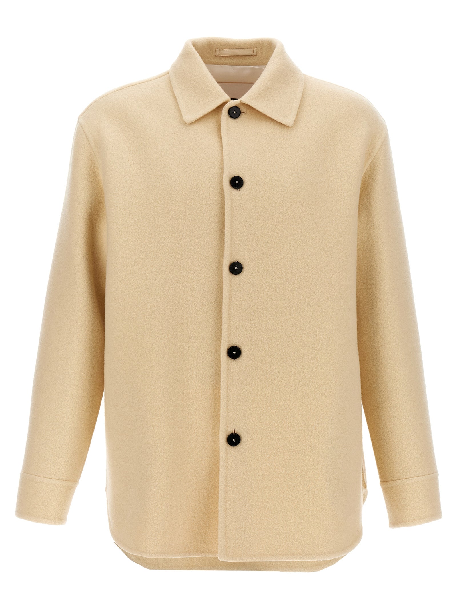 Jil Sander Beige Virgin Wool Coat Jil Sander