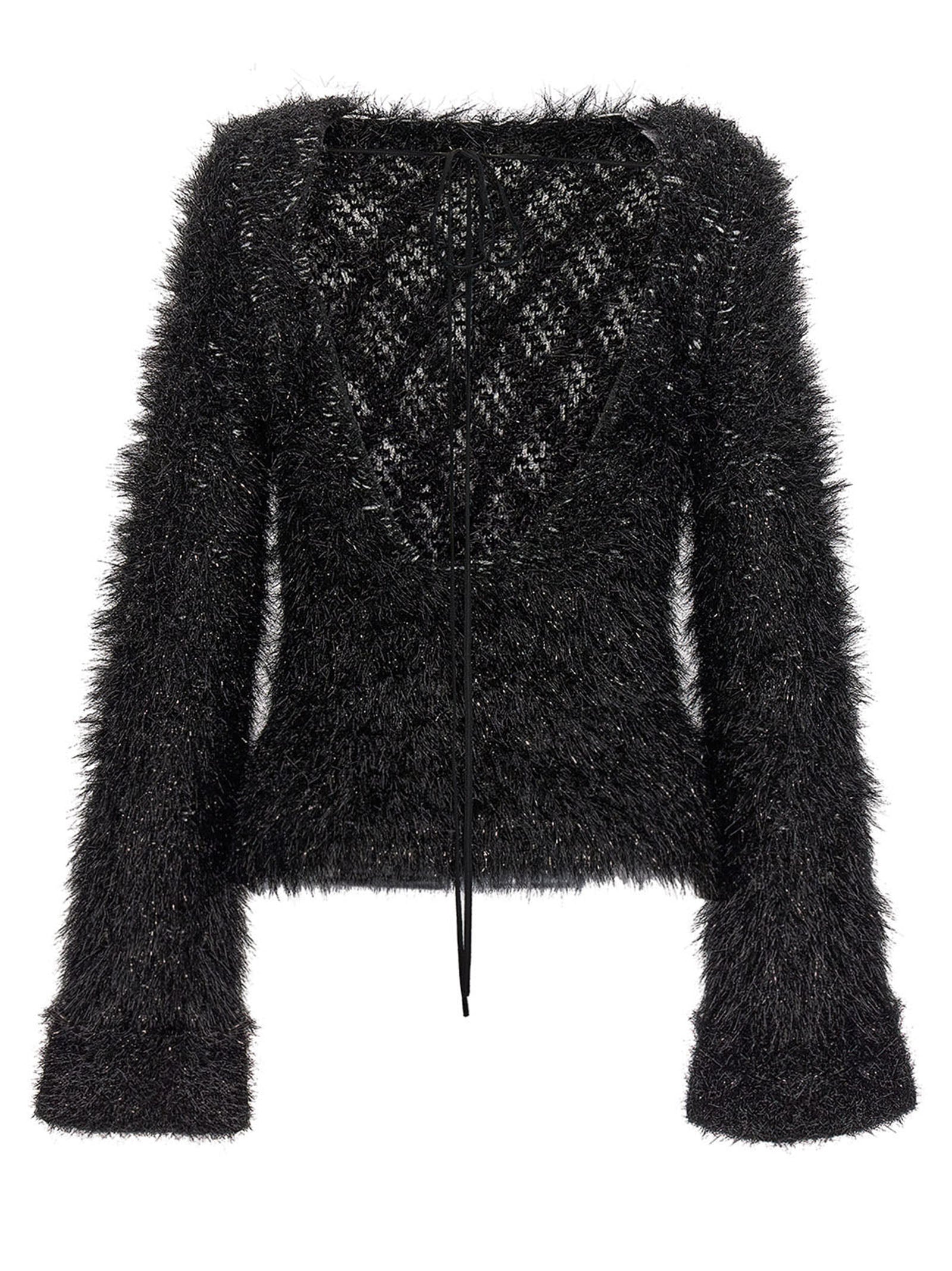 Victoria Beckham Black Polyester Cardigan Victoria Beckham