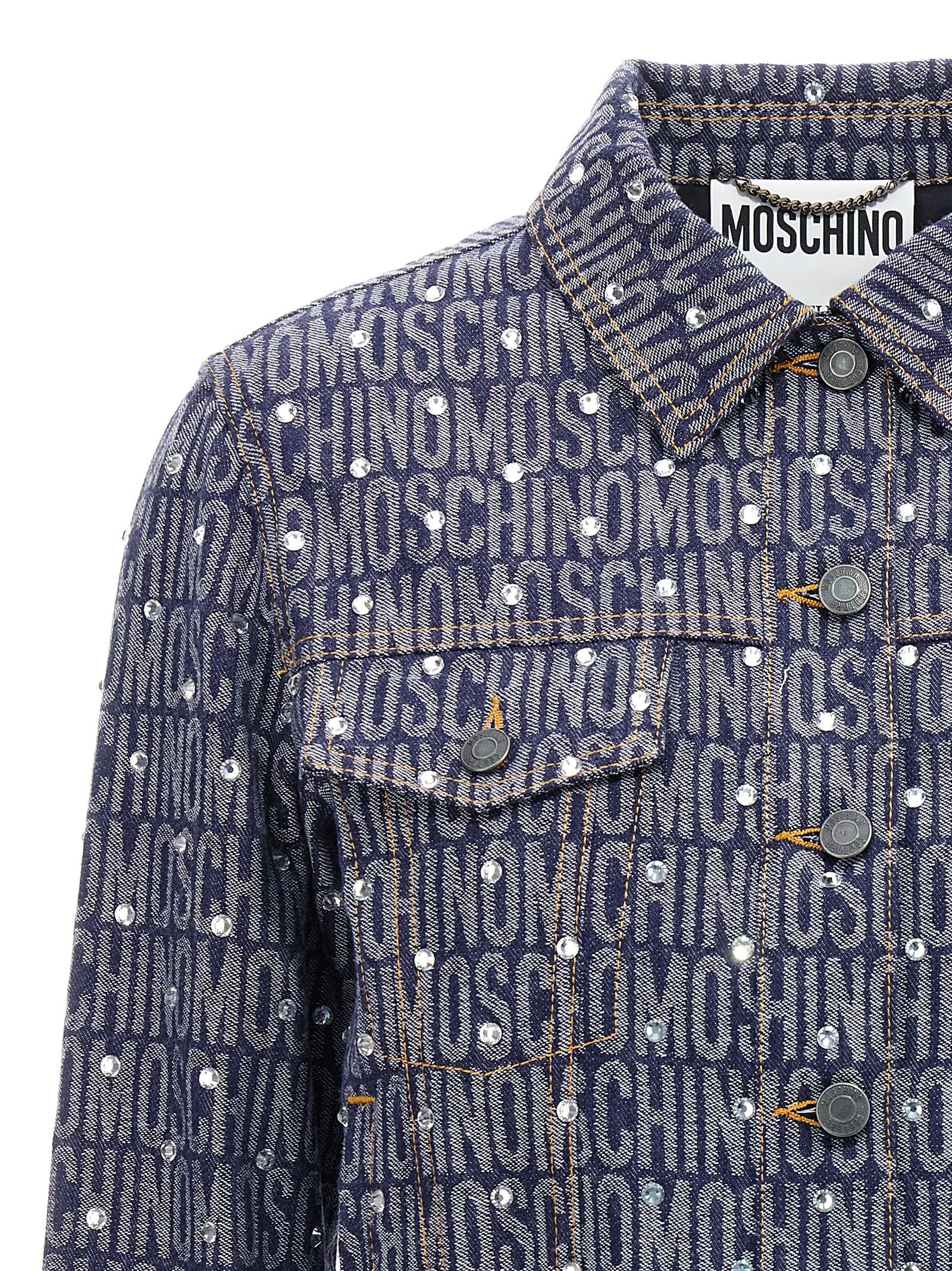 Moschino Blue Cotton Denim Jacket Moschino