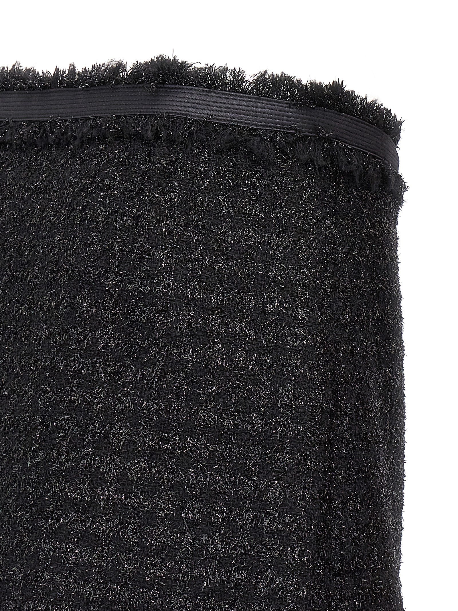 Versace Black Virgin Wool Long Skirt Versace