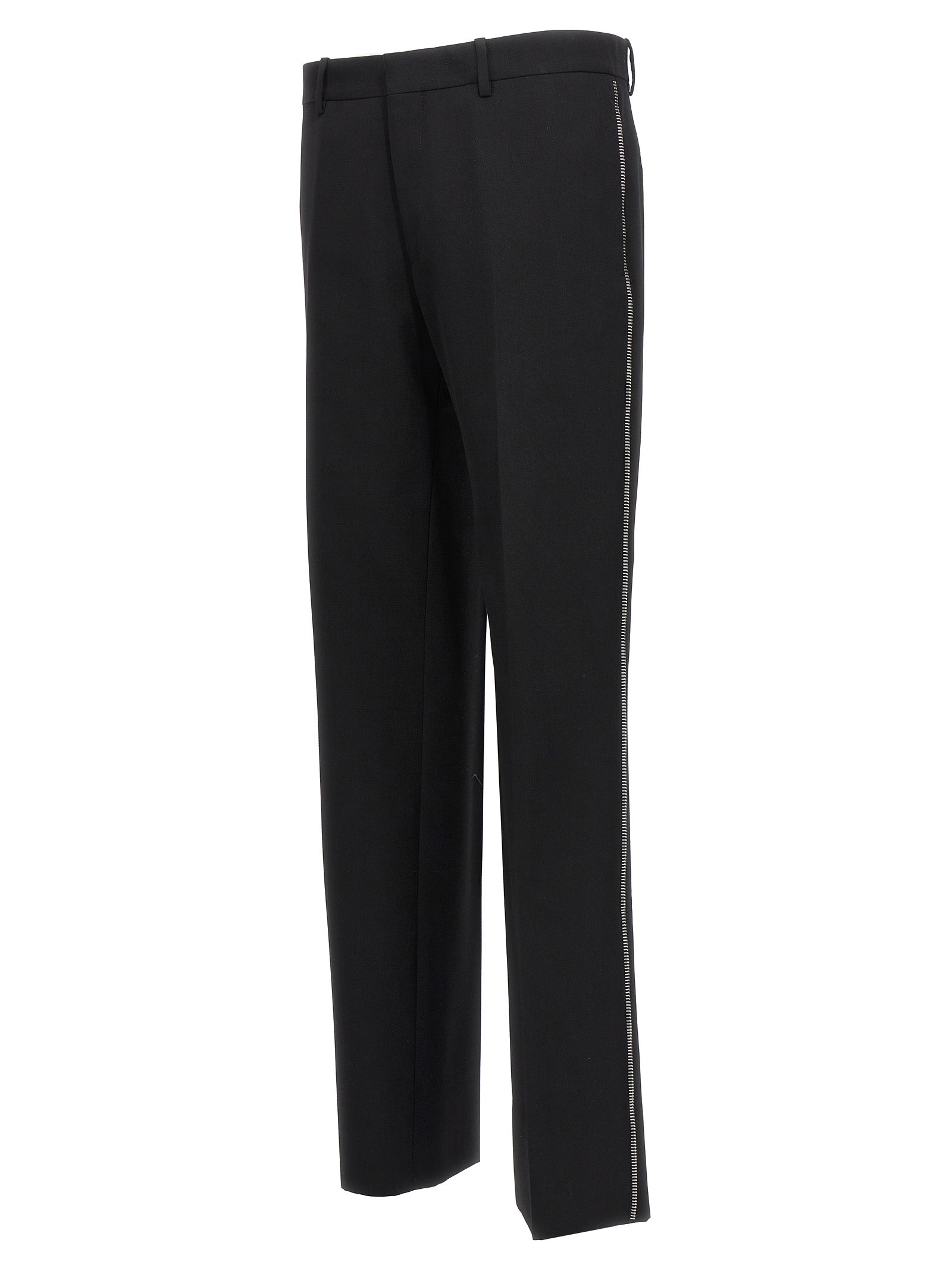 Off-White Black Virgin Wool Dress Pants Off-White