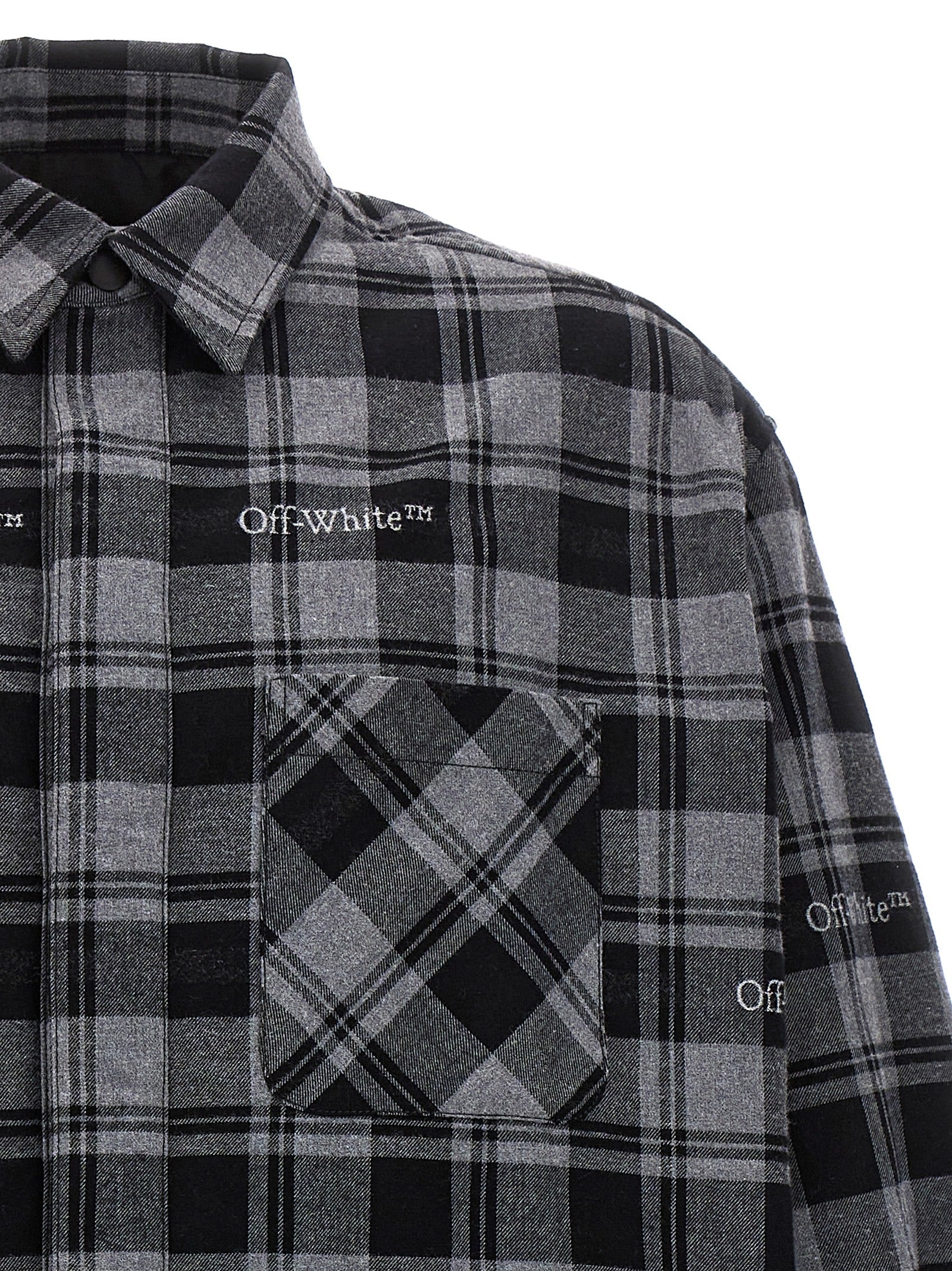 Off-White Gray Cotton Shell Jacket Off-White