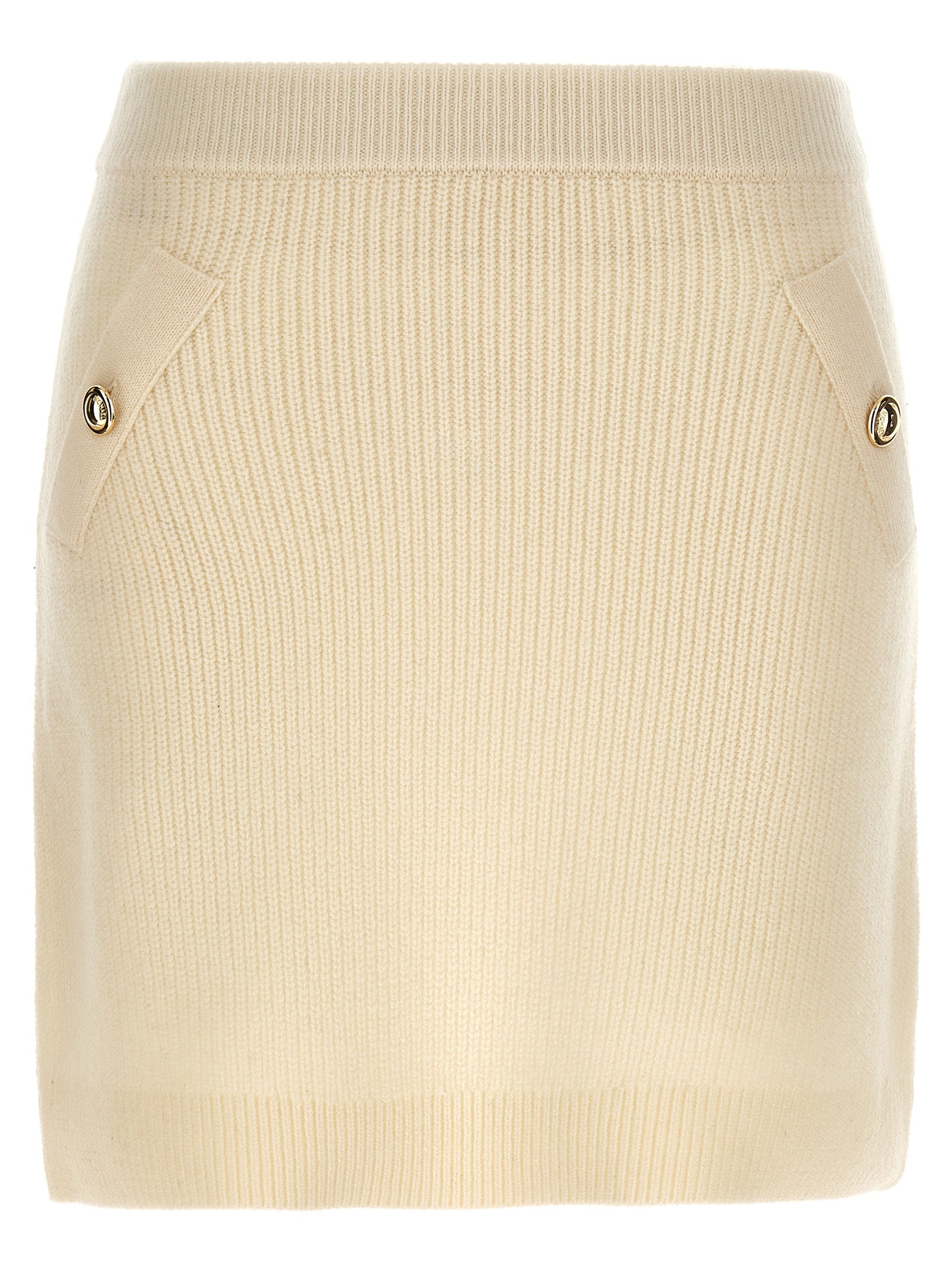 Michael Kors White Wool Long Skirt Michael Kors