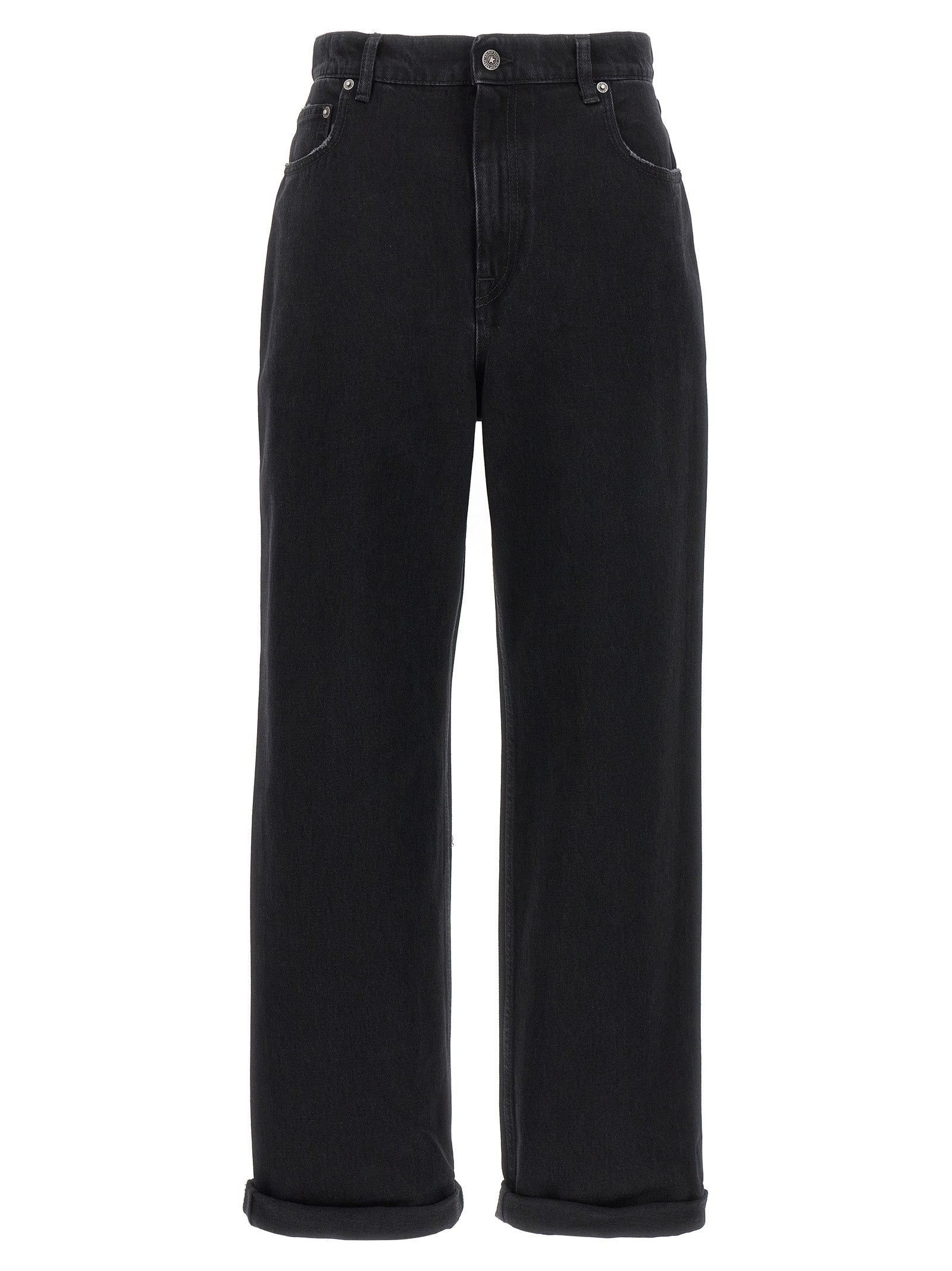 Golden Goose Black Cotton Relaxed Fit Jeans Golden Goose