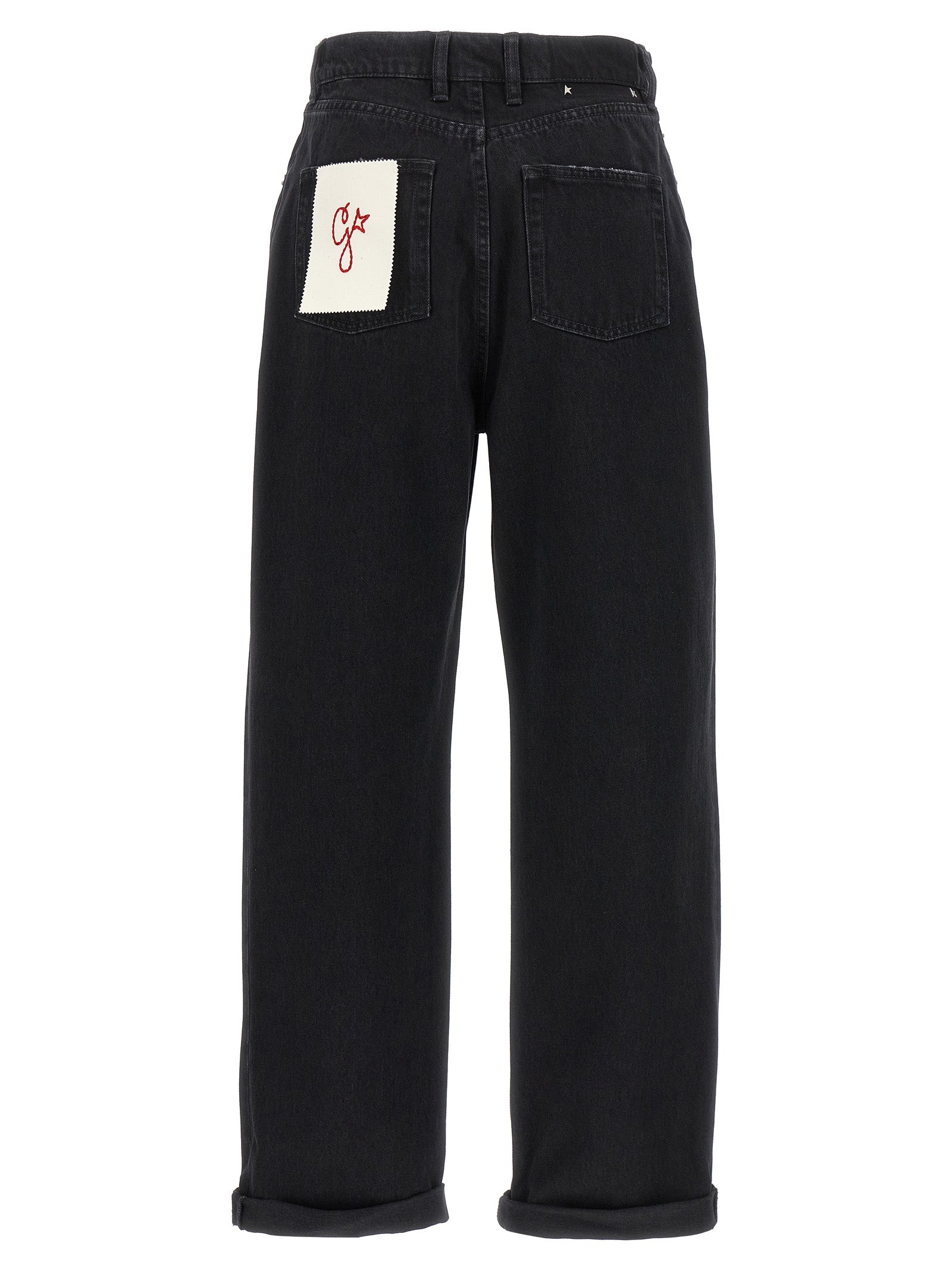 Golden Goose Black Cotton Relaxed Fit Jeans Golden Goose