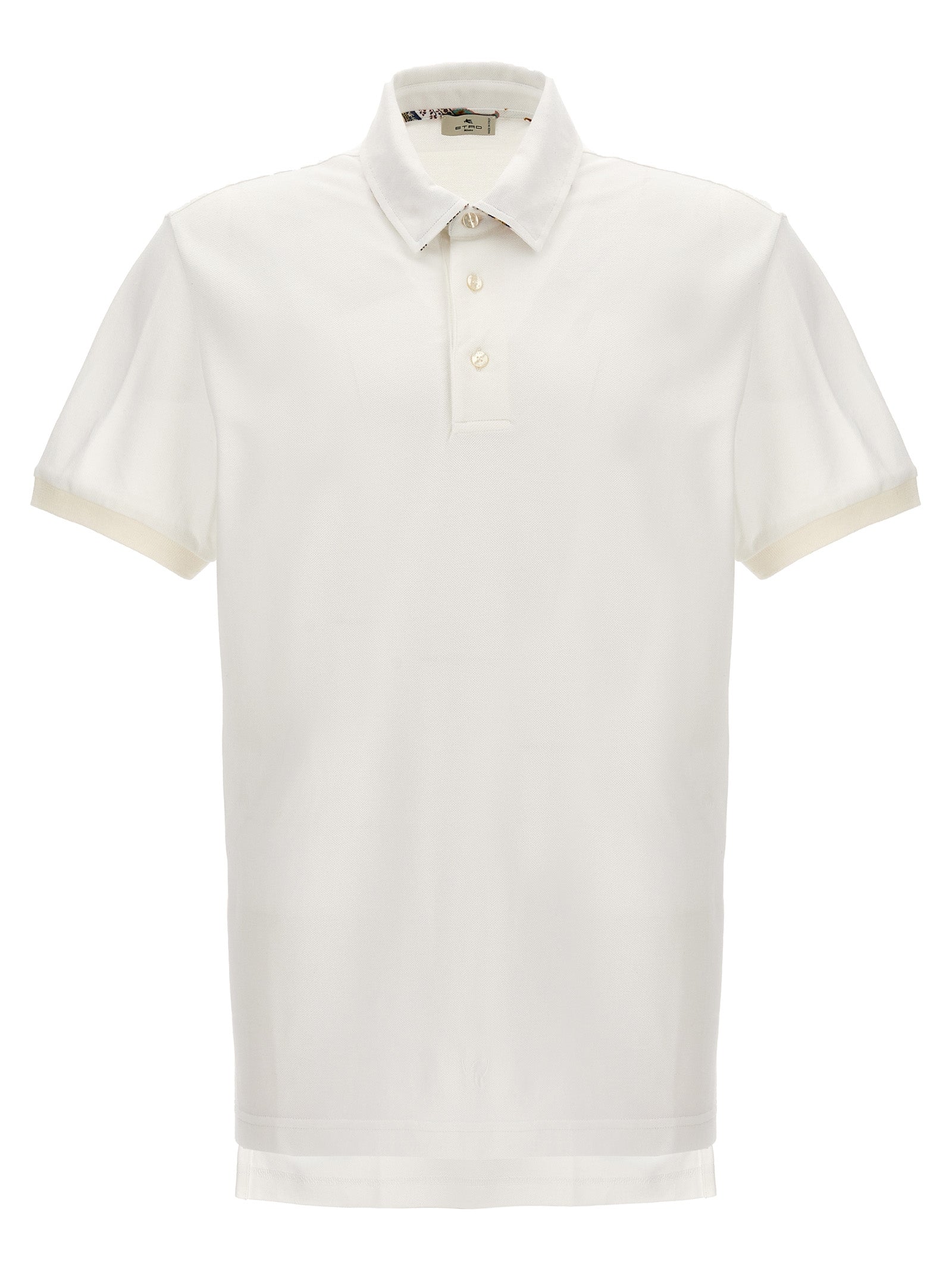 Etro White Cotton Polo Shirt Etro