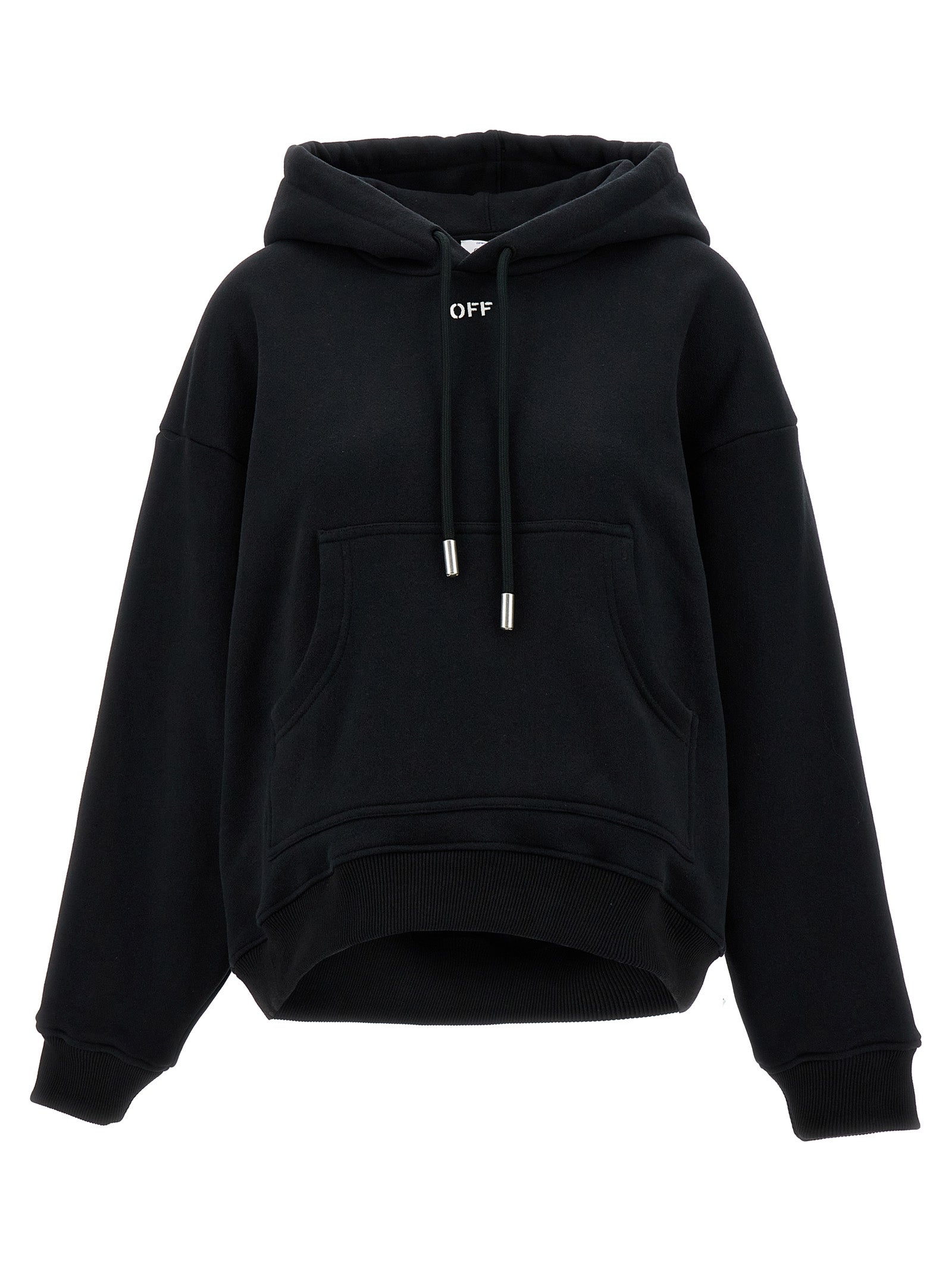 Off-White Black Cotton Hoodie Off-White