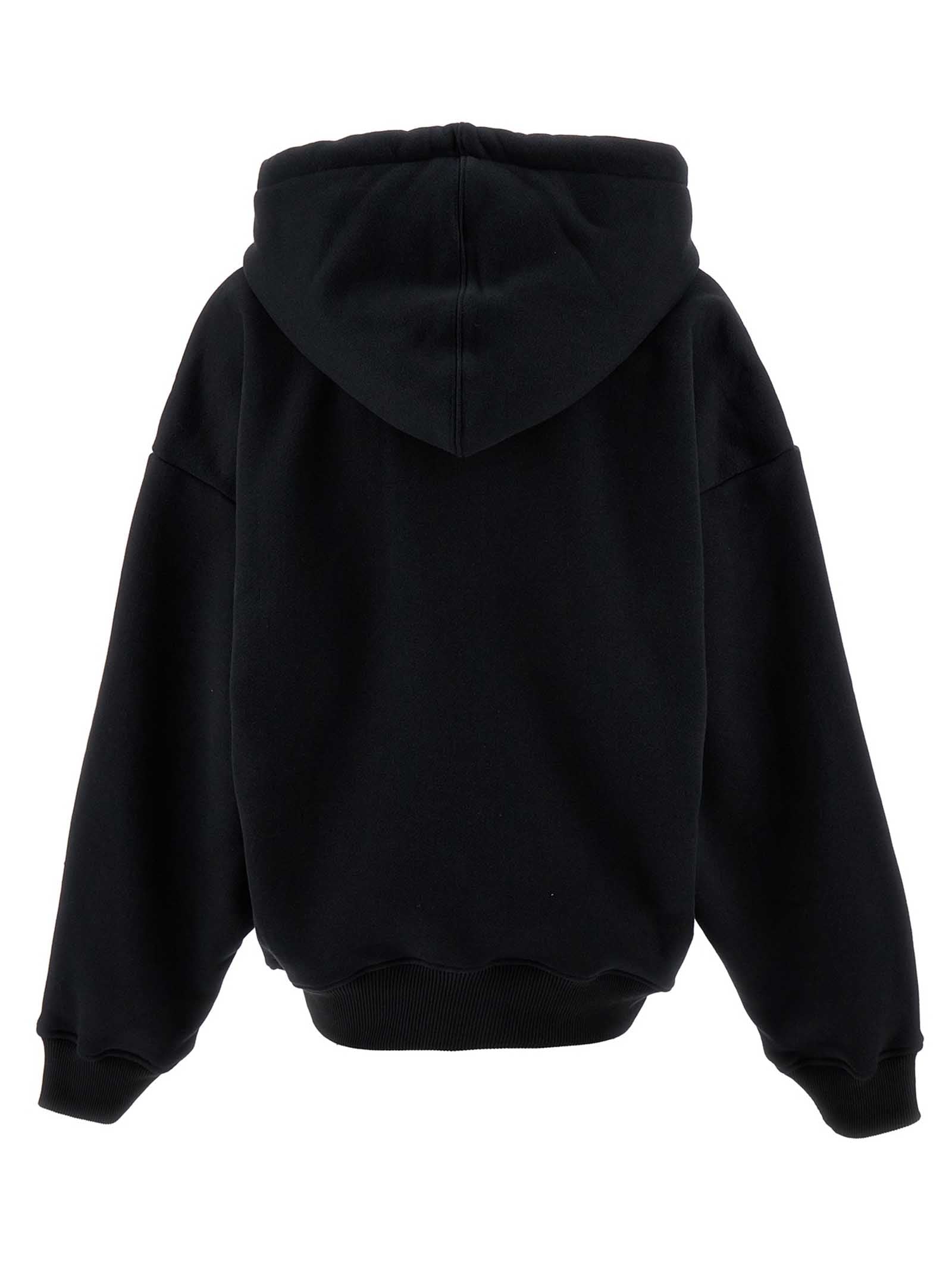 Off-White Black Cotton Hoodie Off-White