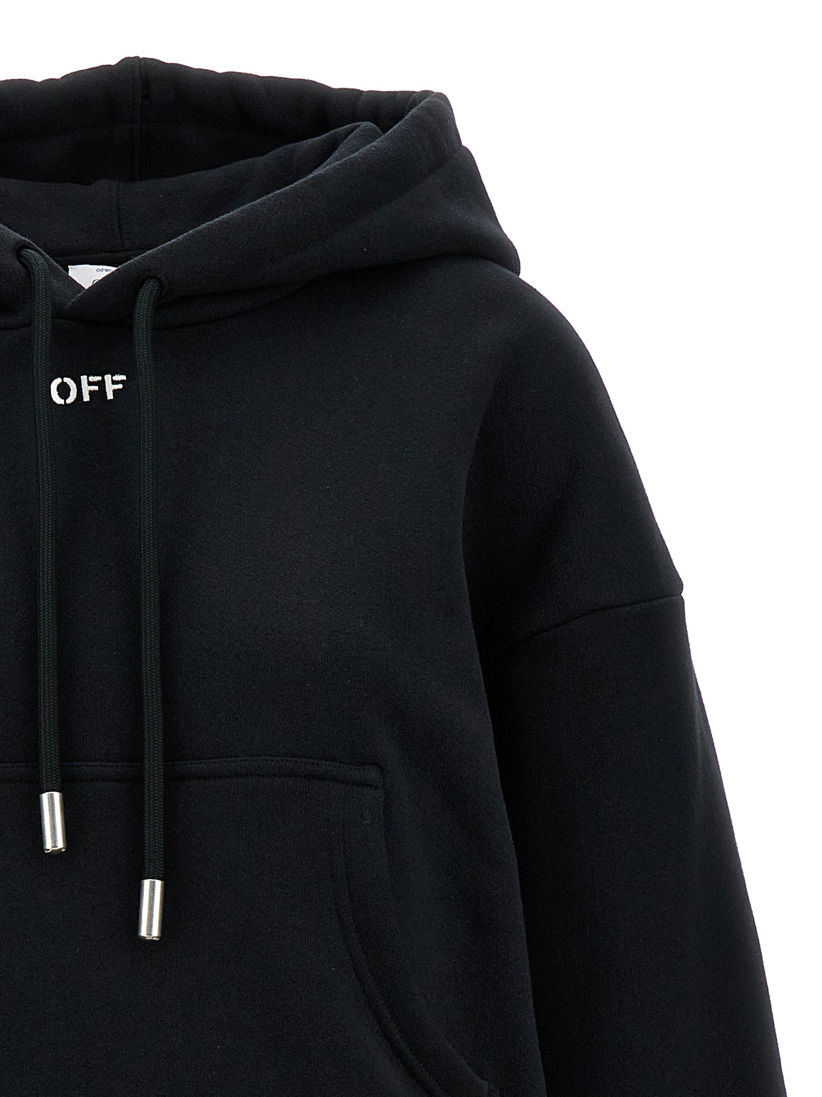 Off-White Black Cotton Hoodie Off-White