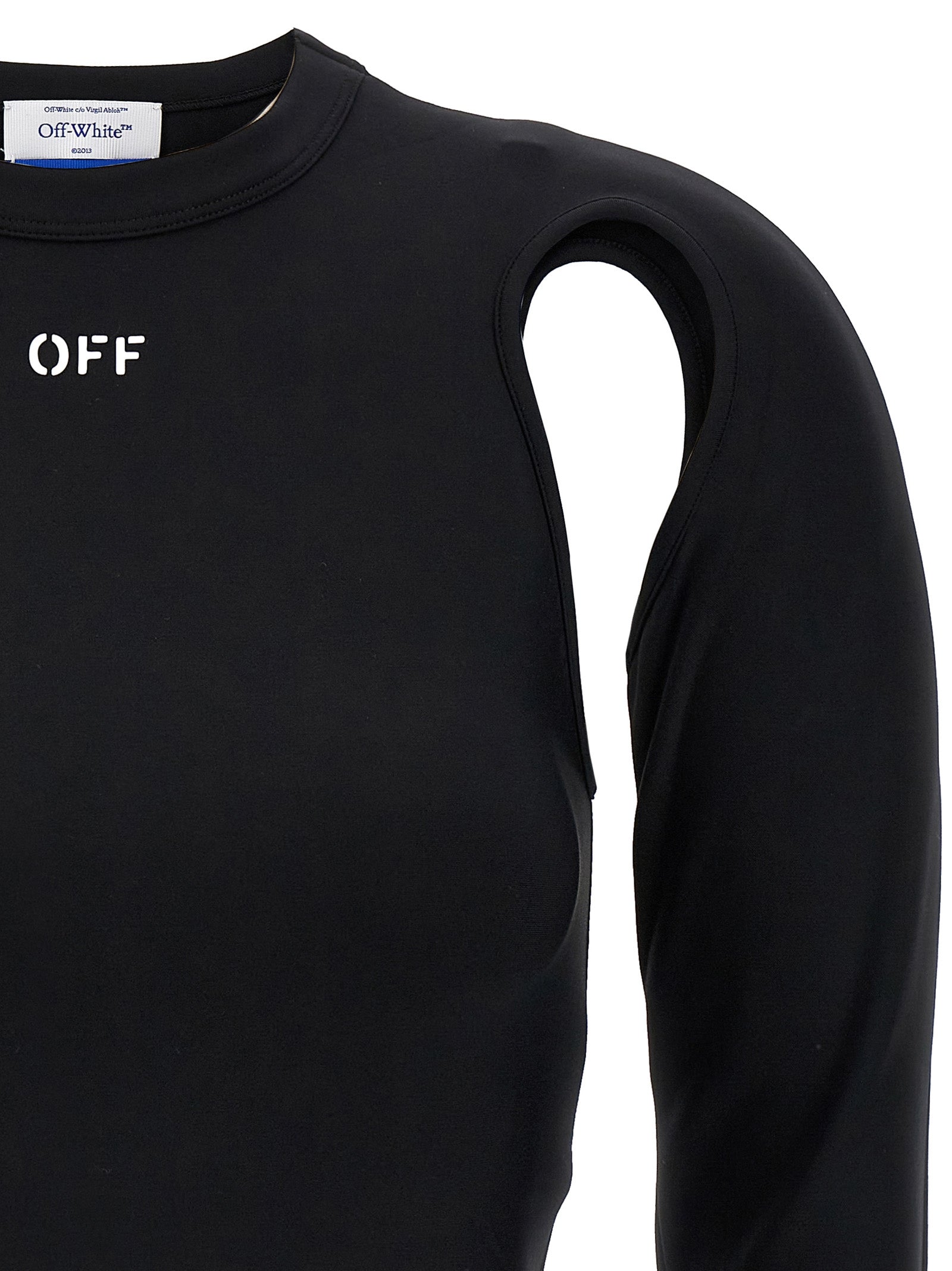 Off-White Black Polyamide Long Sleeve T-Shirt Off-White