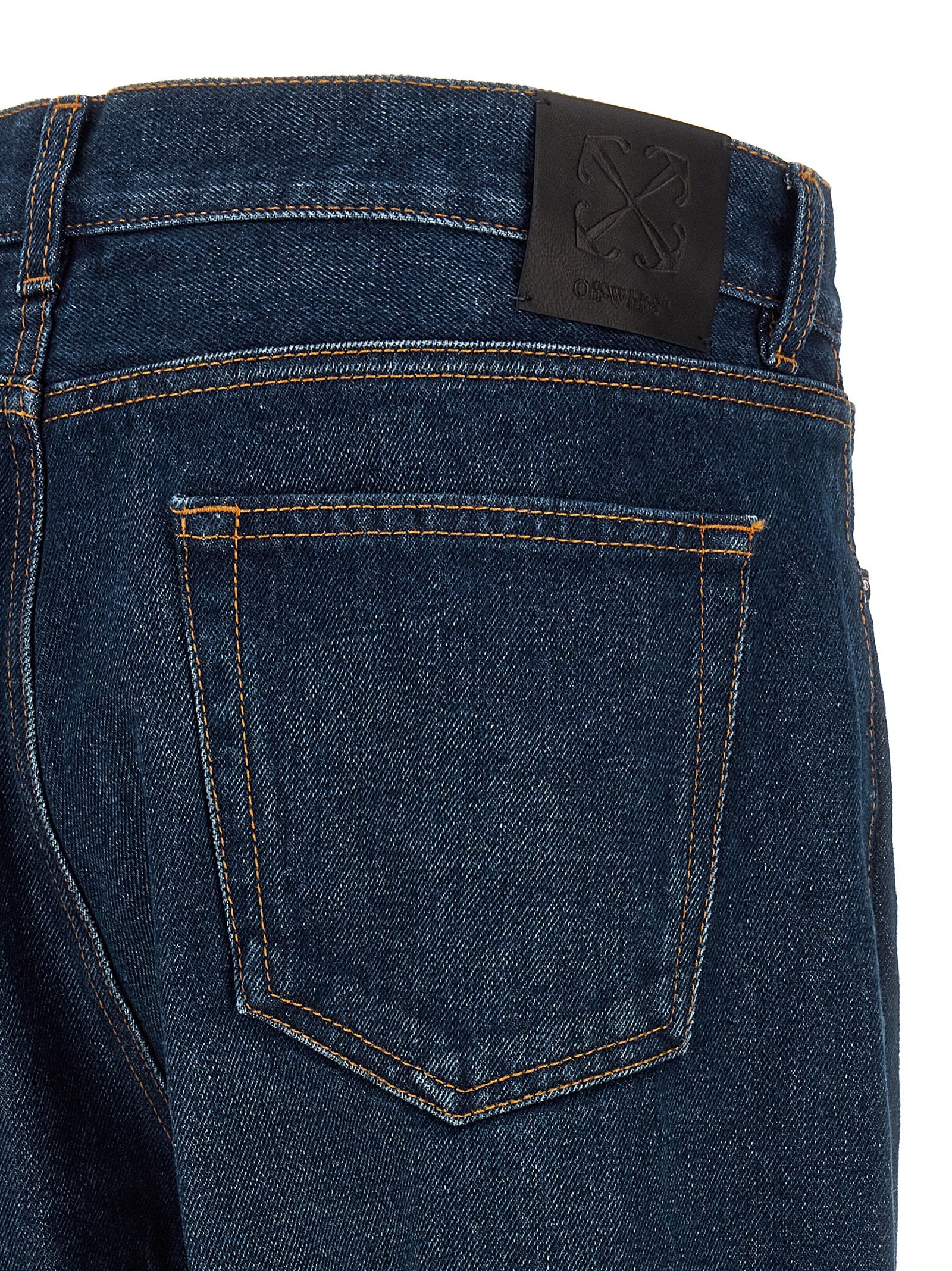 Off-White Blue Cotton Jeans Denim Off-White