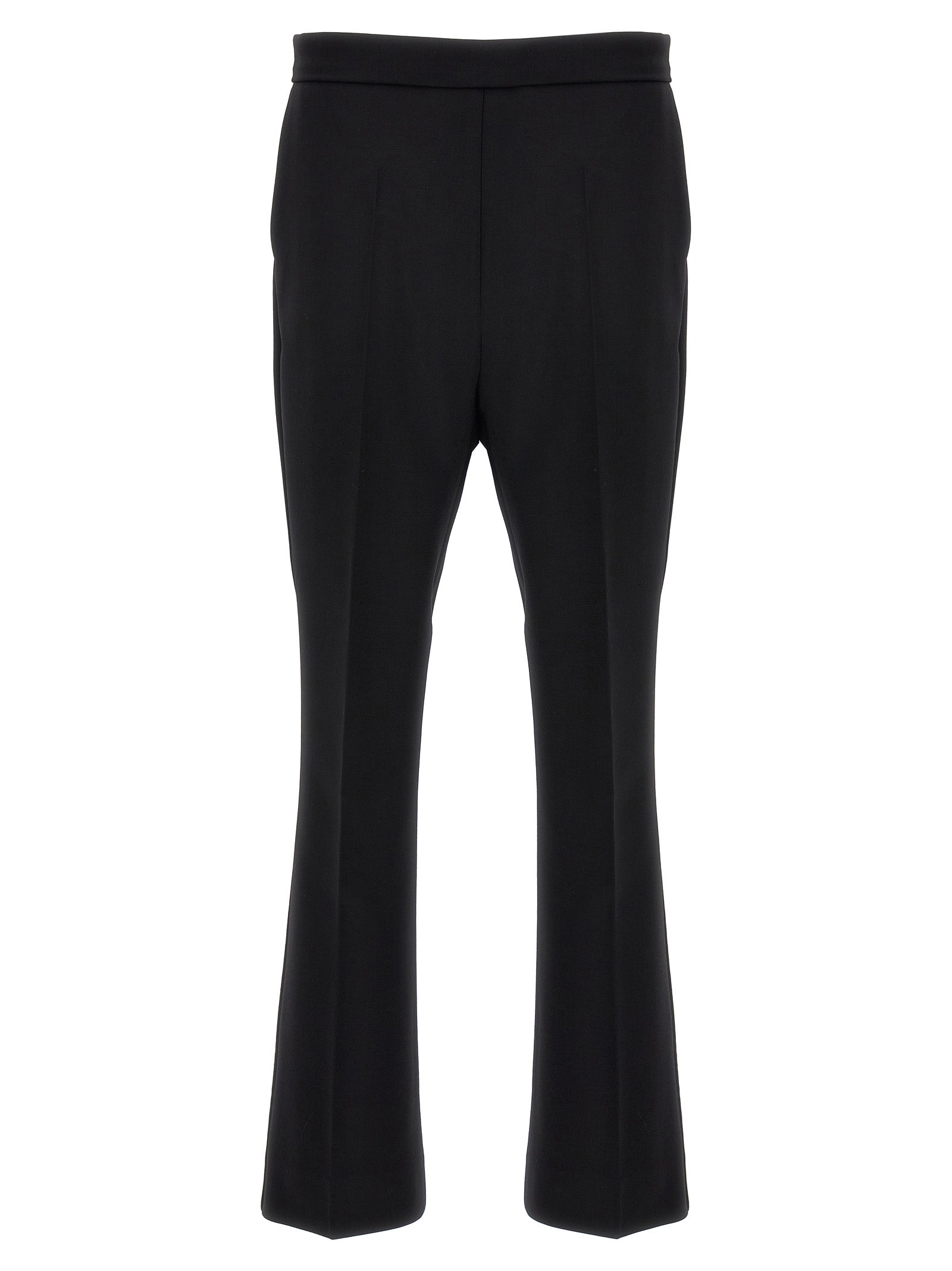 Max Mara Black Virgin Wool Cropped Pants Max Mara