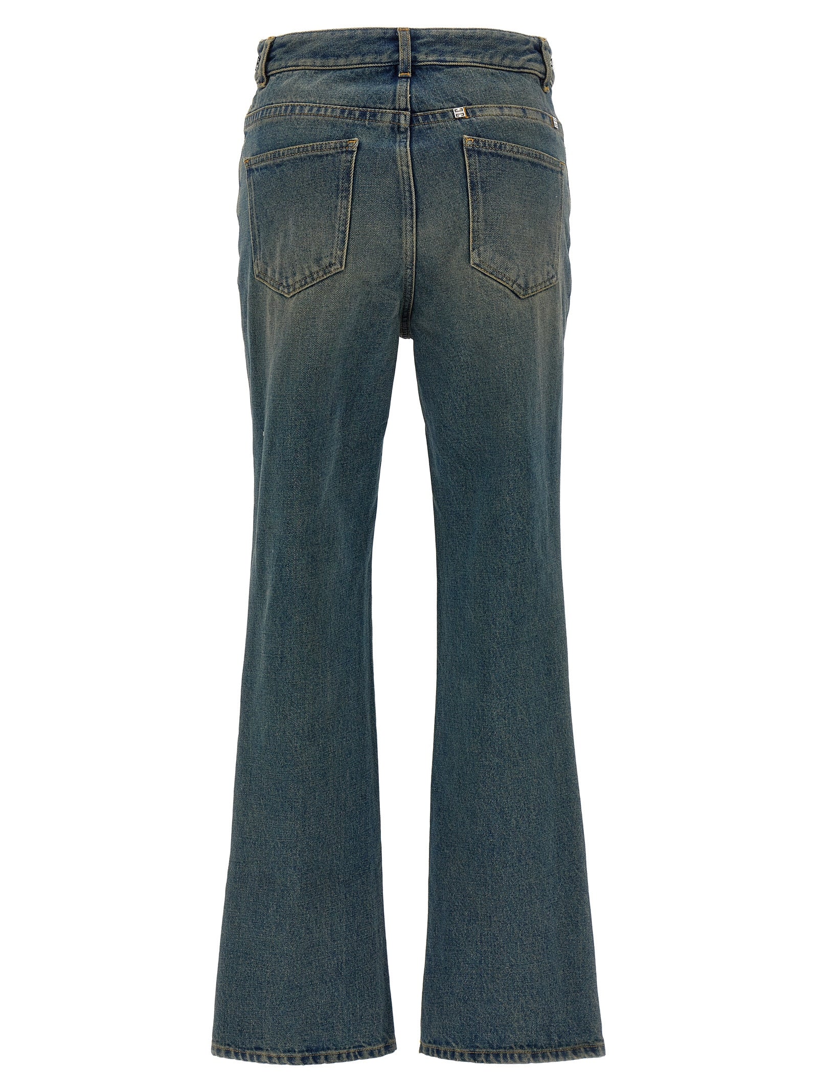 Givenchy Blue Cotton Bootcut Jeans Givenchy