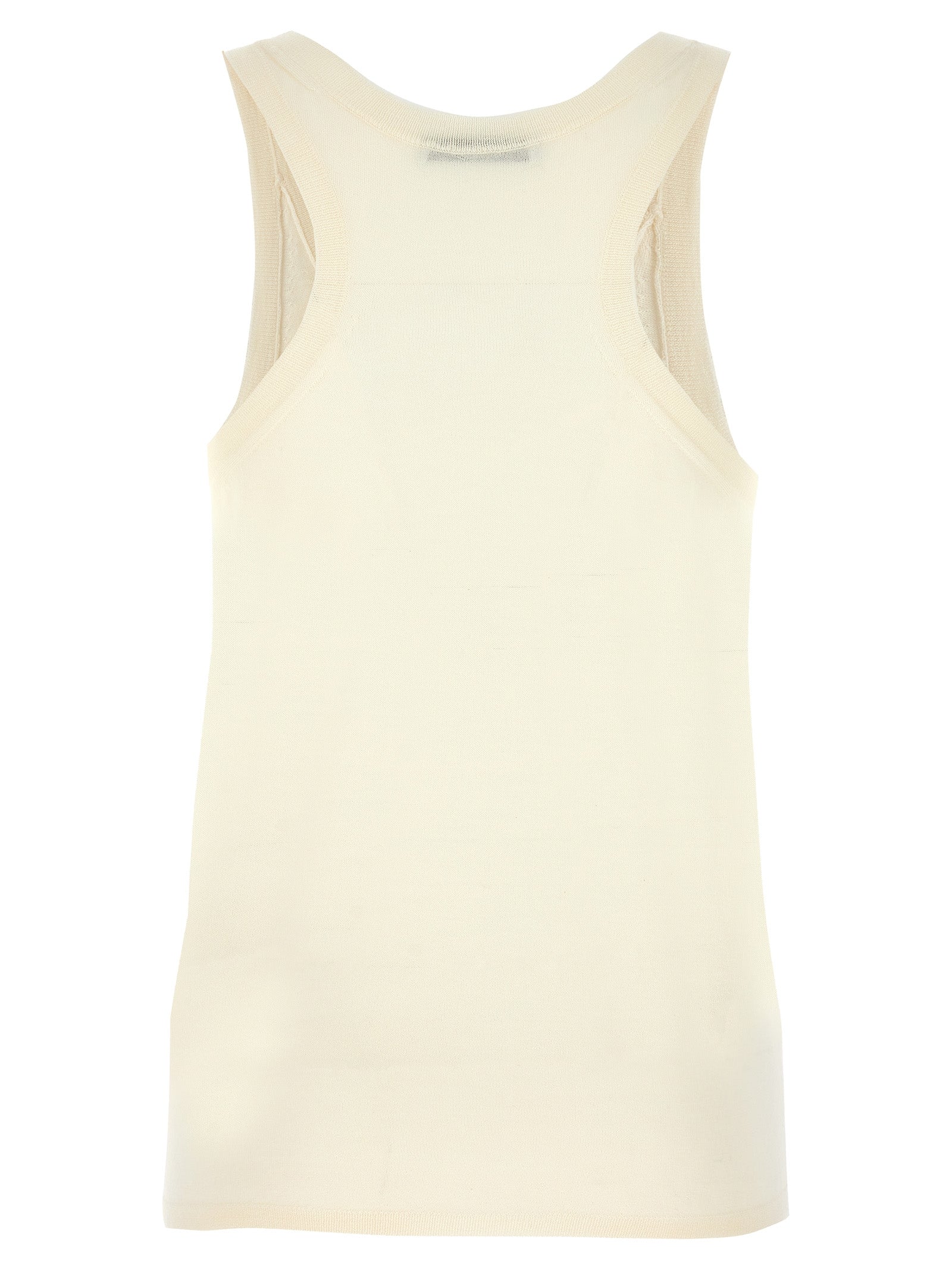 Max Mara White Cashmere Tank Tops Max Mara