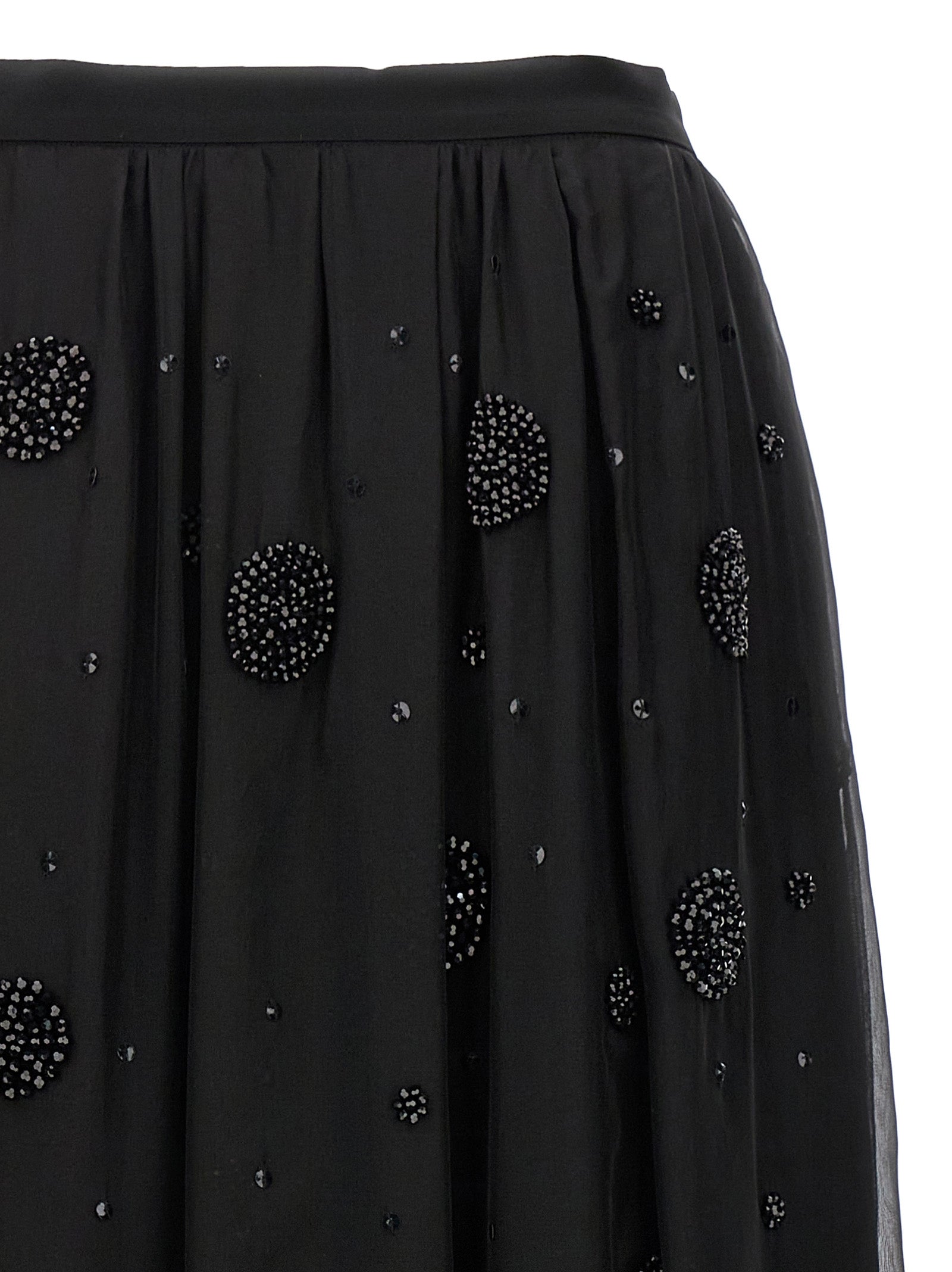 Max Mara Black Silk Midi Skirt Max Mara