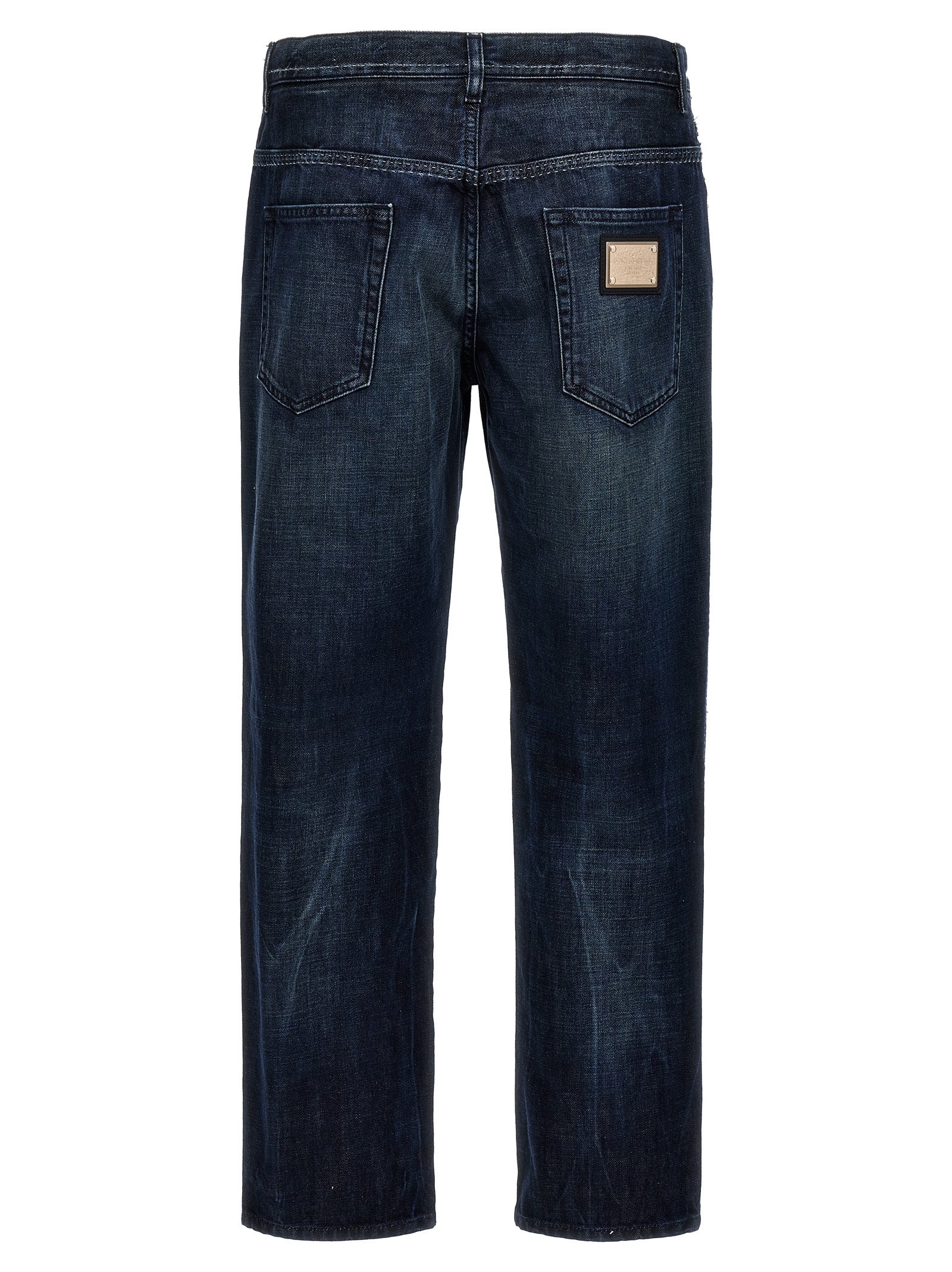 Dolce & Gabbana Blue Cotton Skinny Jeans Dolce & Gabbana