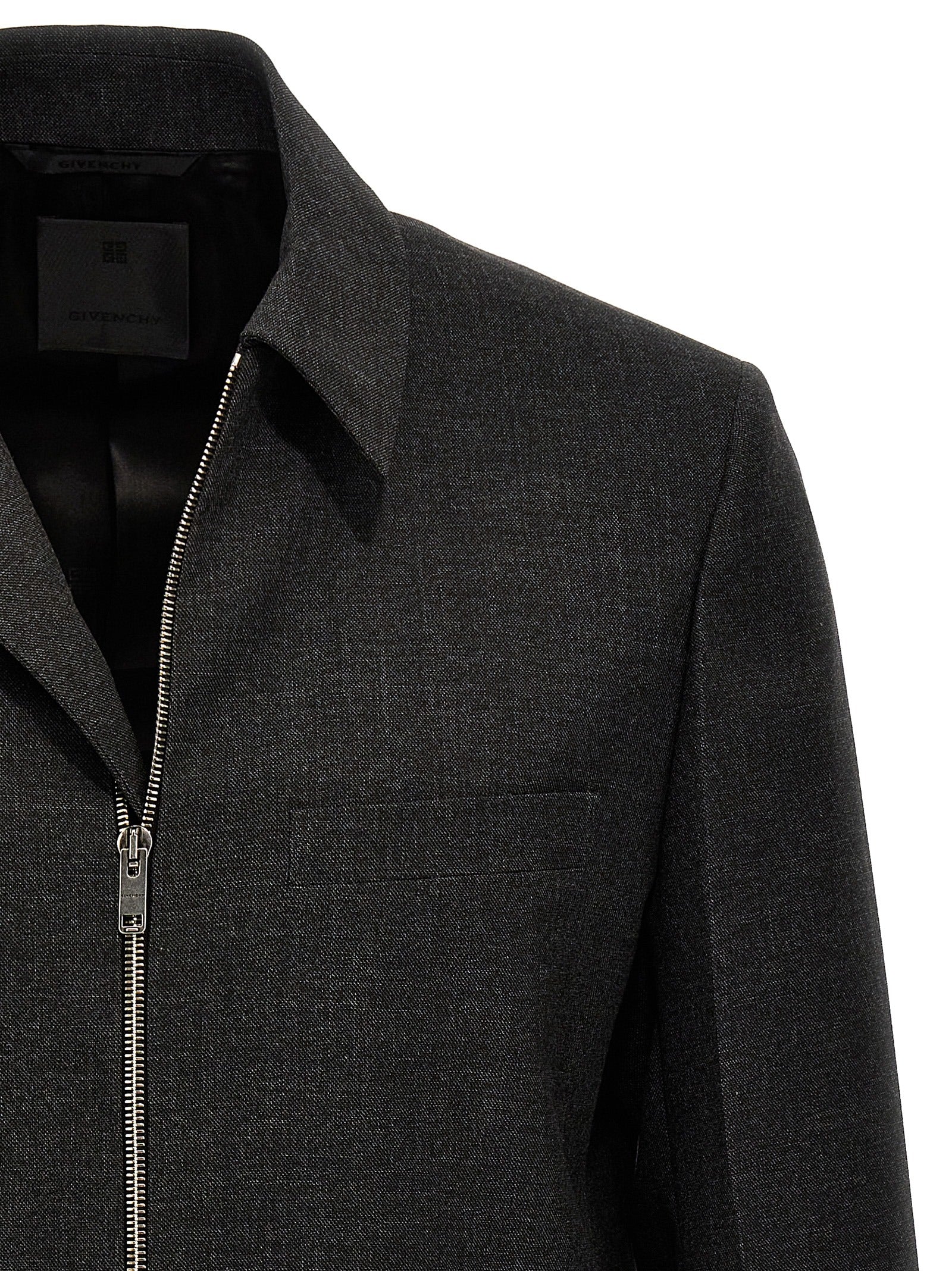 Givenchy Gray Virgin Wool Jacket Givenchy