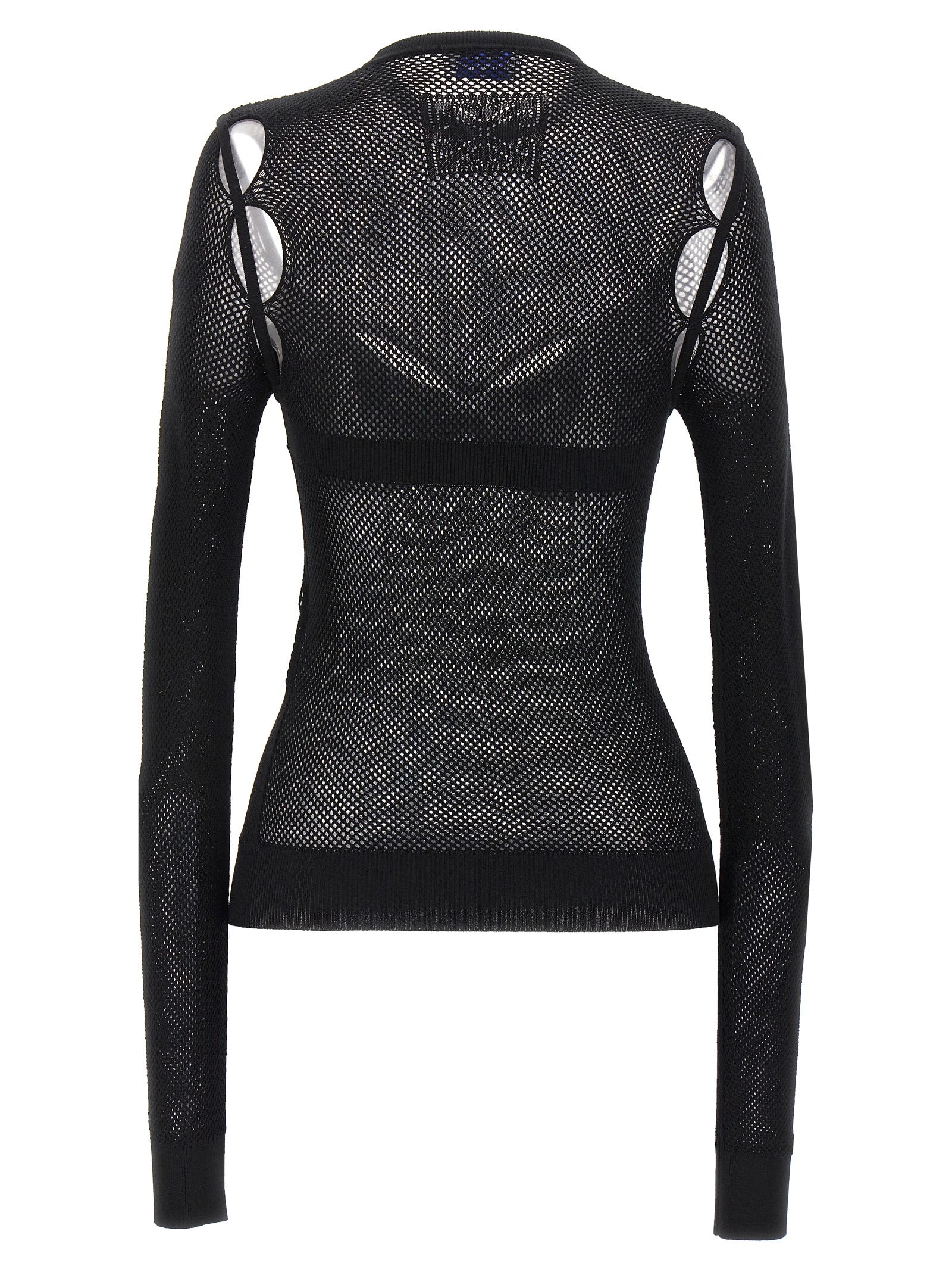 Off-White Black Viscose Tank Tops Off-White