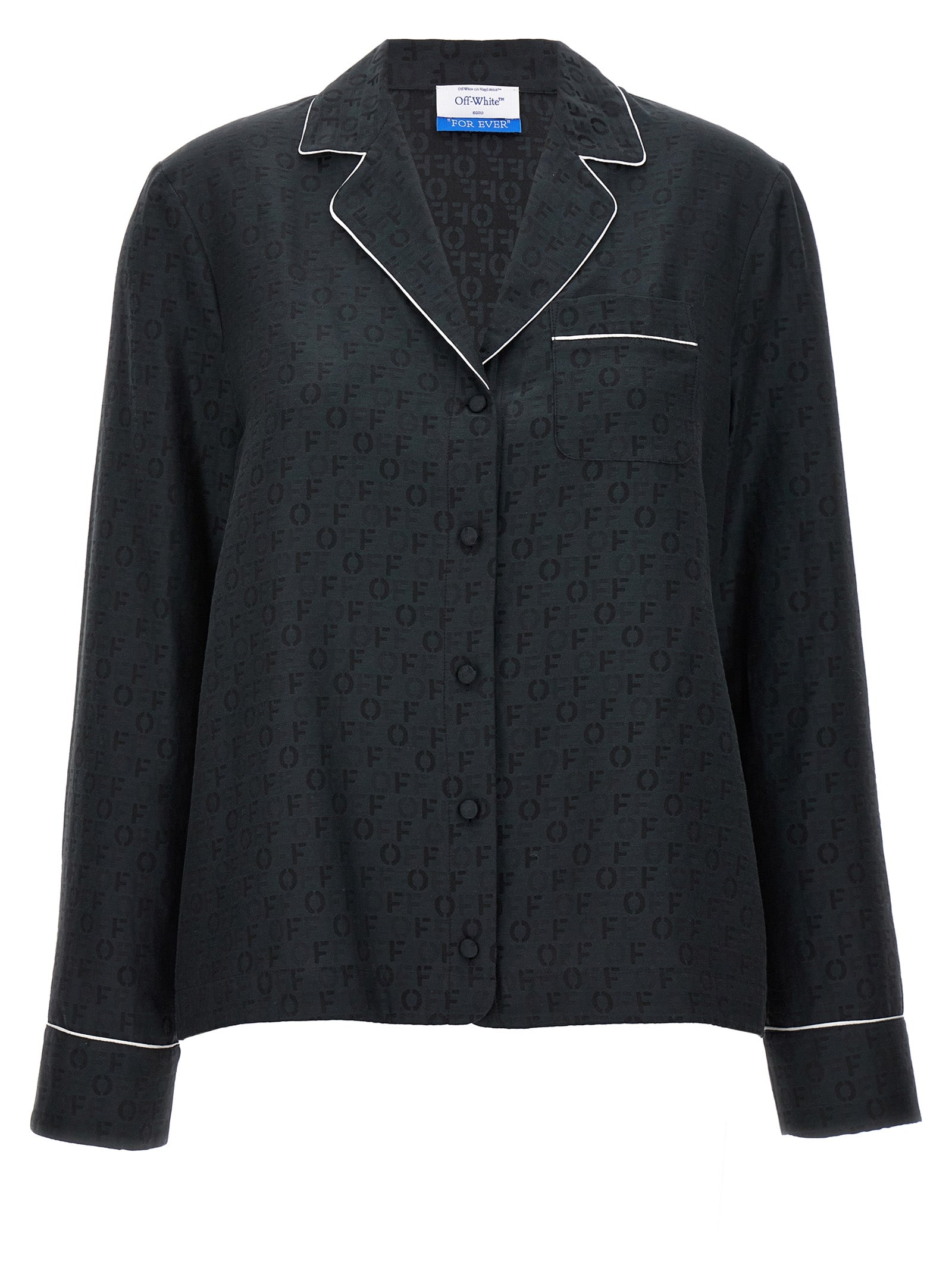 Off-White Black Silk Blouse Off-White