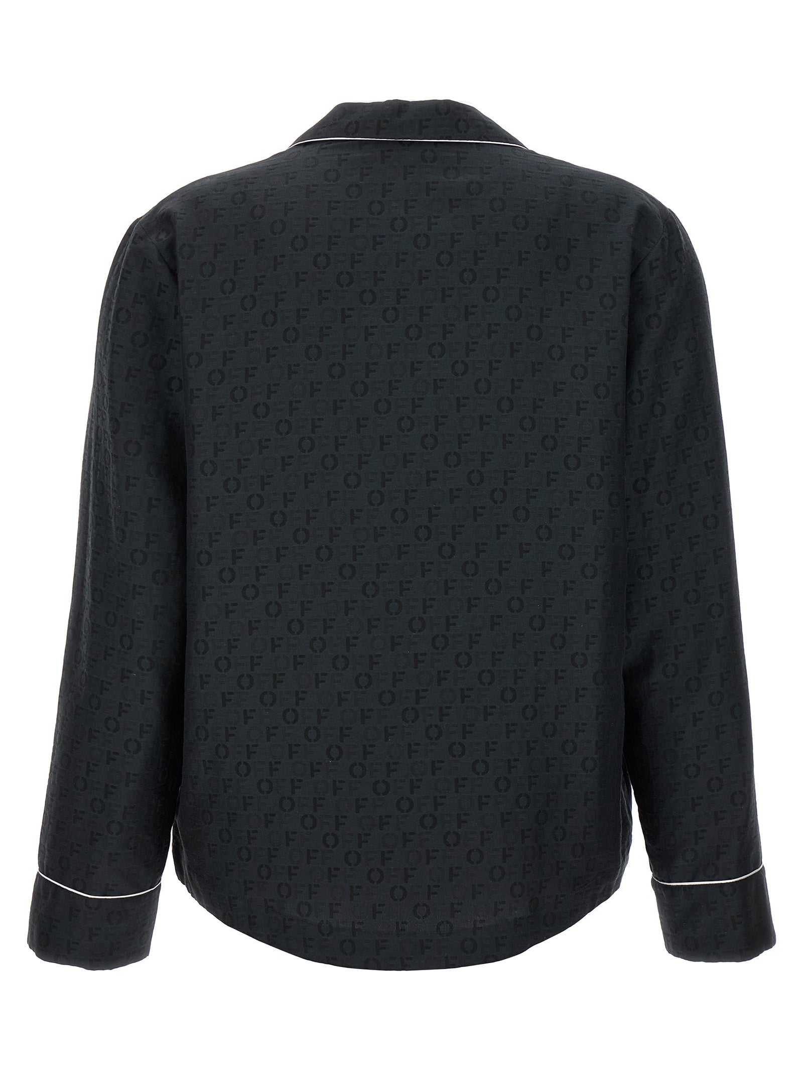 Off-White Black Silk Blouse Off-White