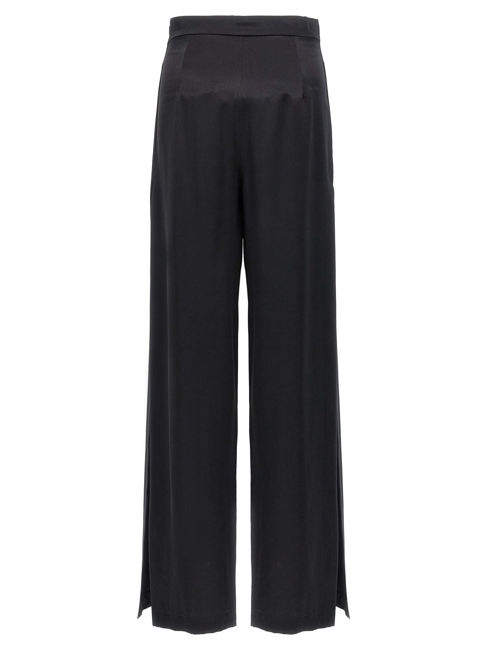 Max Mara Black Silk Casual Pants Max Mara