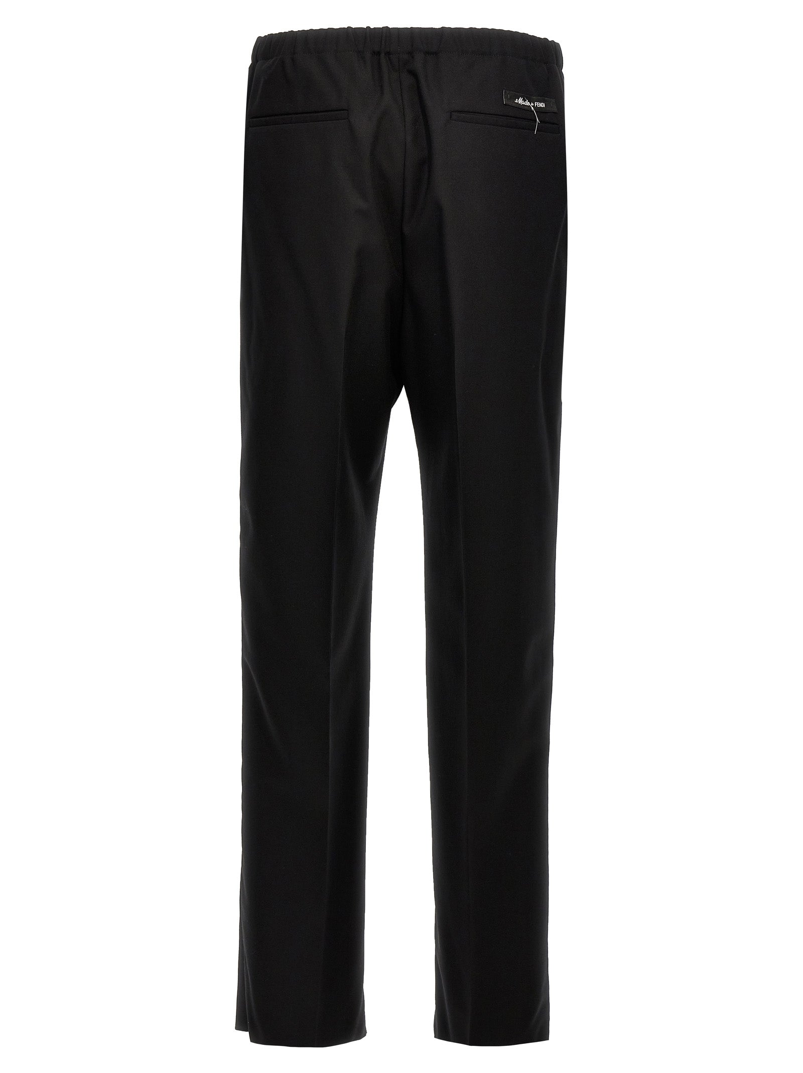 Fendi Black Virgin Wool Dress Pants Fendi