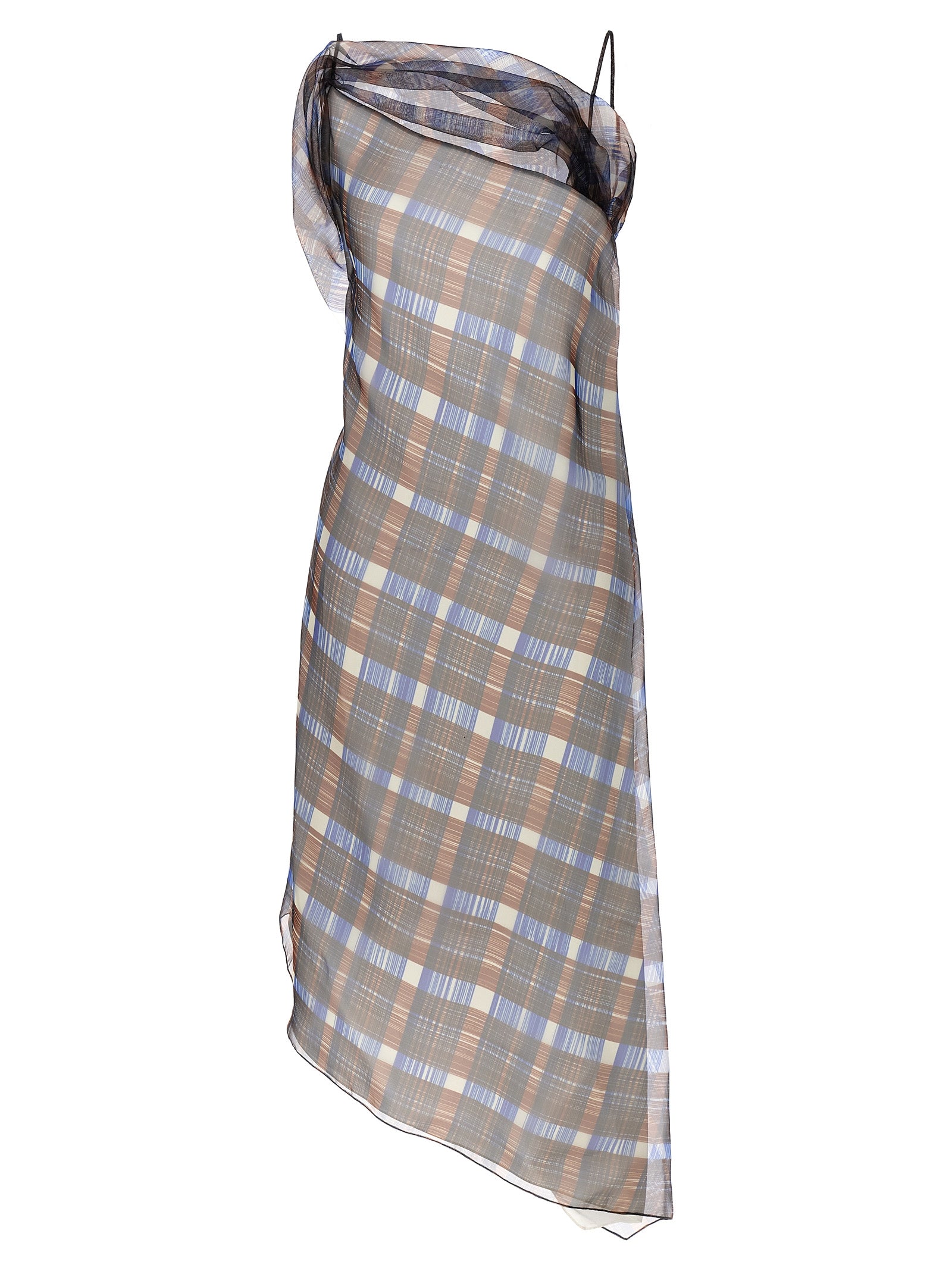 Ferragamo Multicolor Polyester Midi Dress Ferragamo