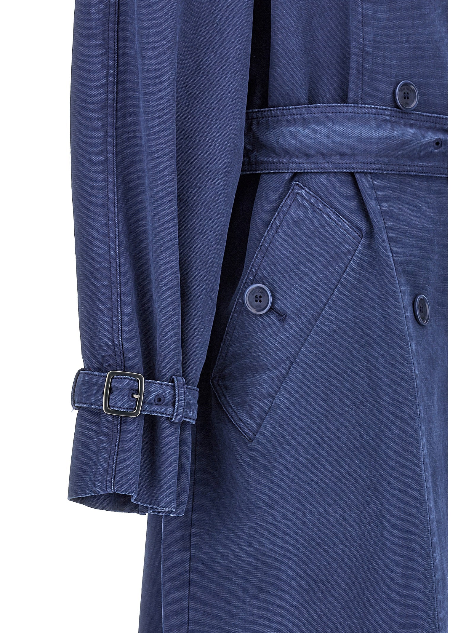 Max Mara Blue Cotton Coat Max Mara