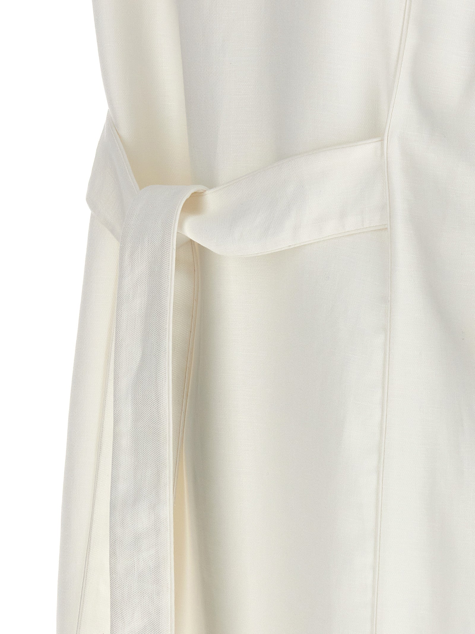 Max Mara White Flax Sleeveless Jacket Max Mara