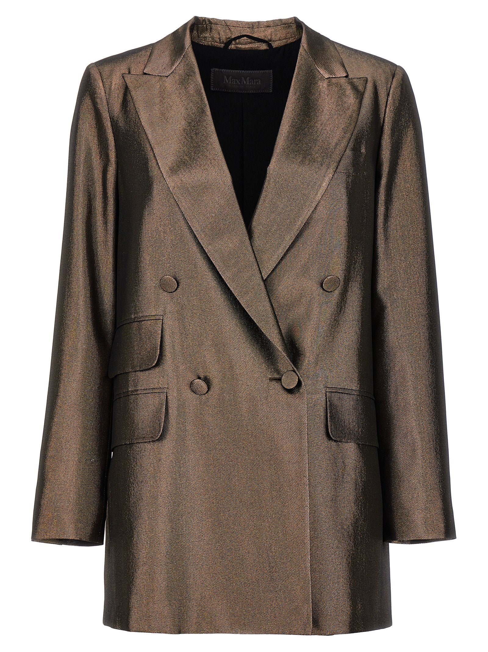 Max Mara Brown Silk Blazer Max Mara