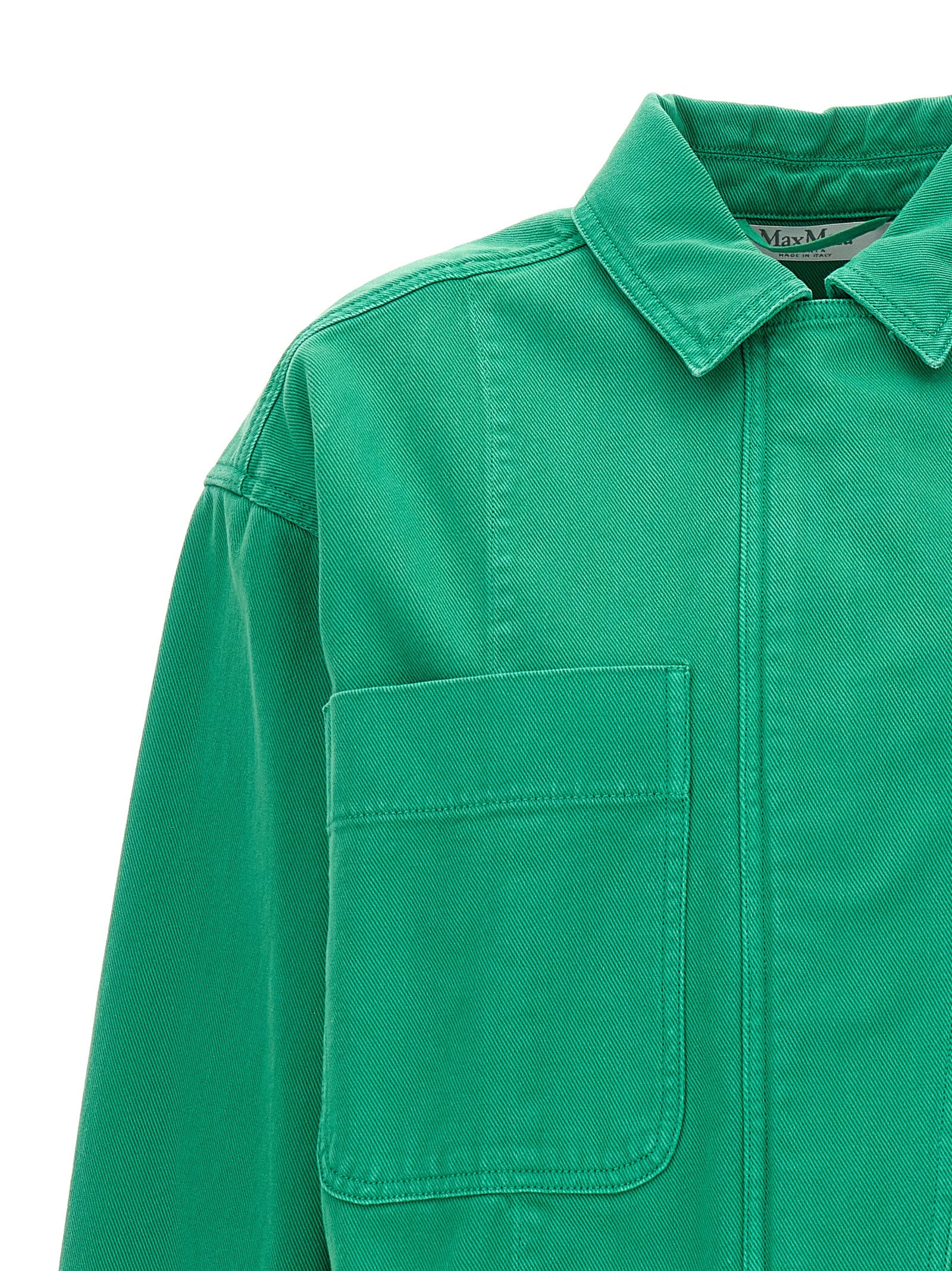 Max Mara Bicolor Cotton Full-Length Jacket Max Mara