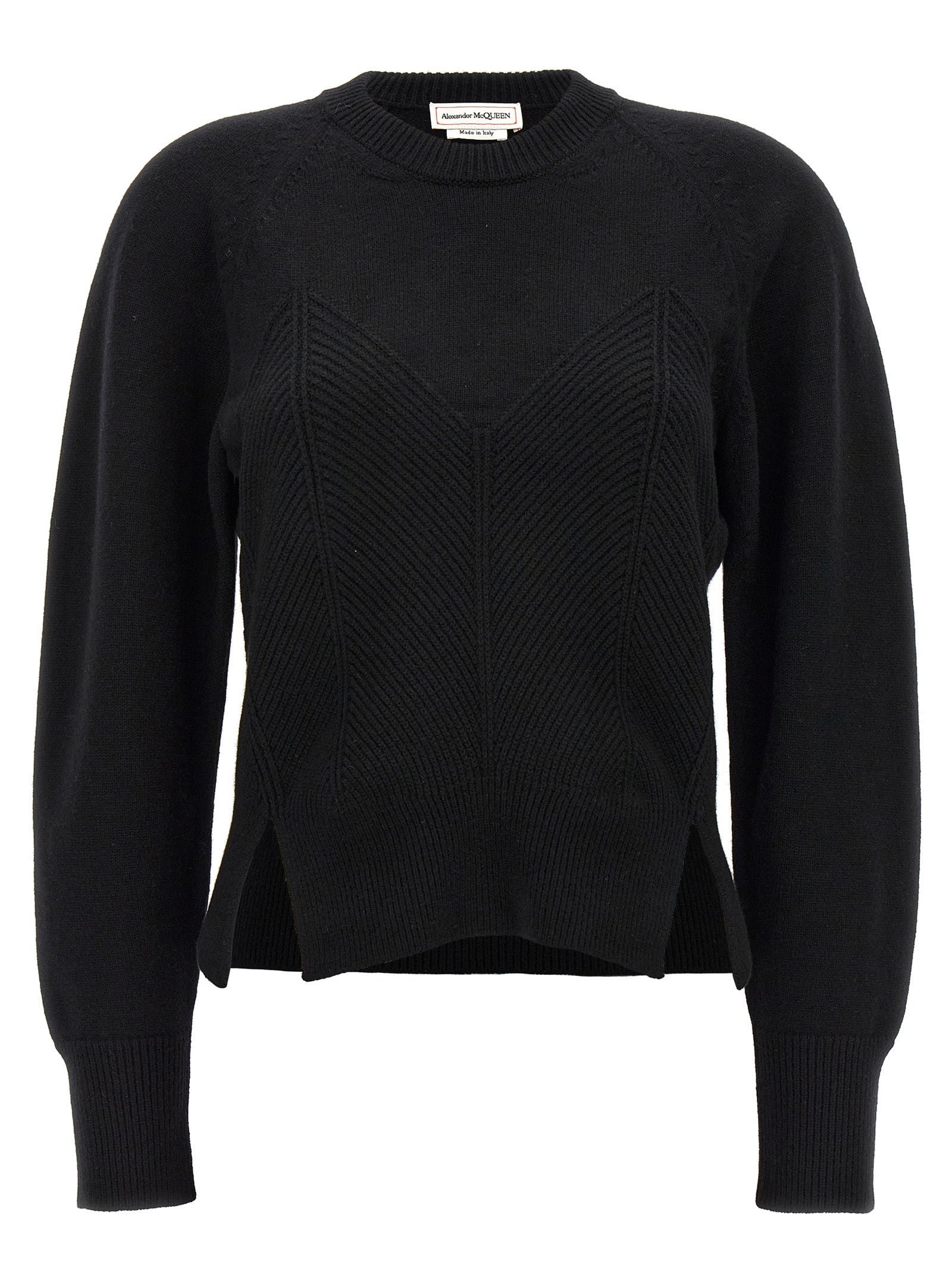Alexander McQueen Black Wool Cardigan Alexander McQueen