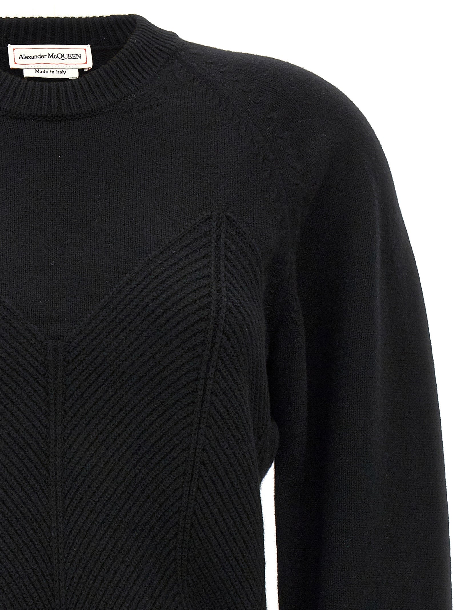 Alexander McQueen Black Wool Cardigan Alexander McQueen