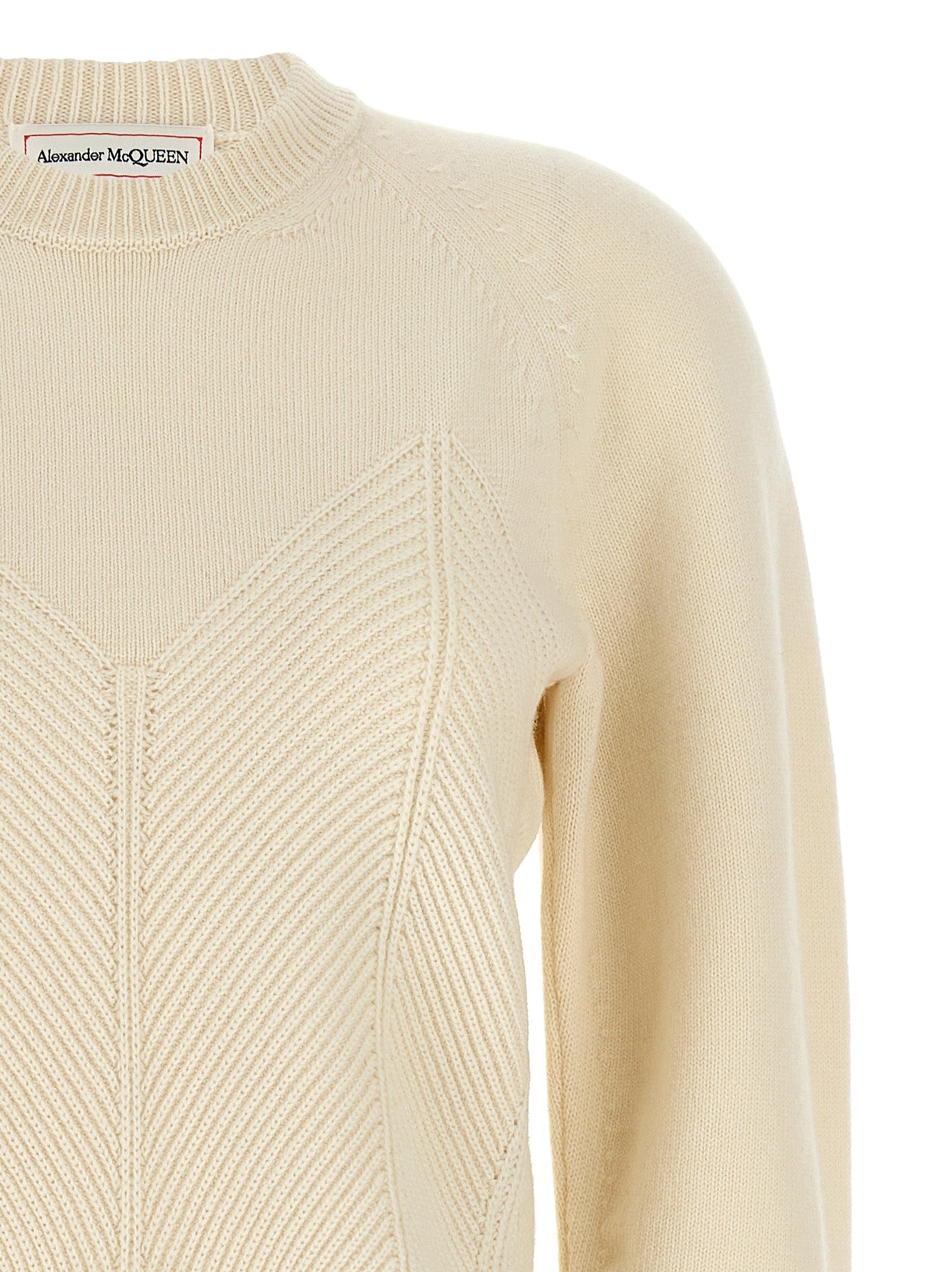 Alexander McQueen White Wool Cardigan Alexander McQueen
