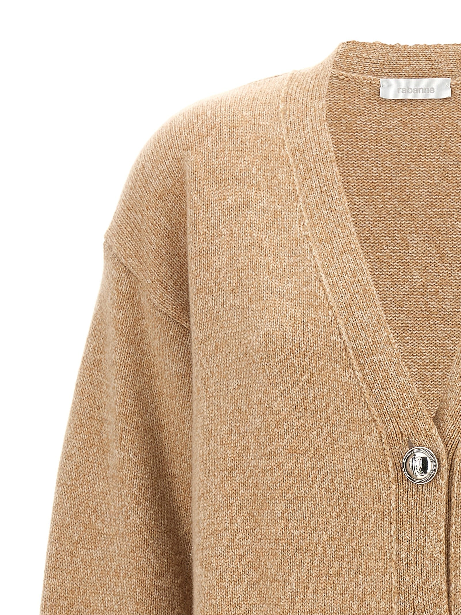 Paco Rabanne Beige Wool Cardigan Paco Rabanne