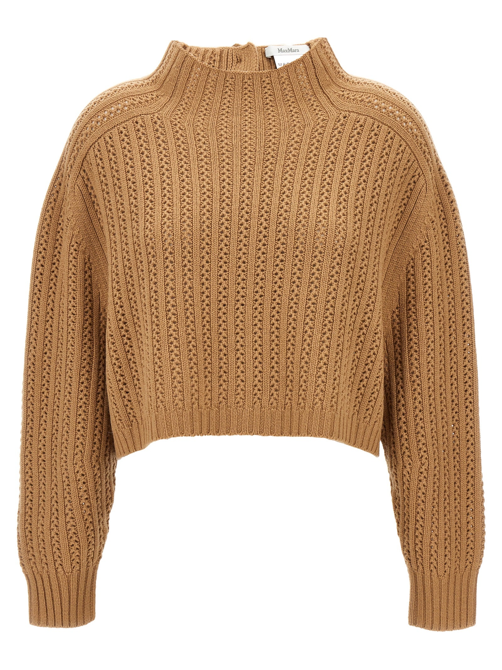 Max Mara Beige Wool Cardigan Max Mara
