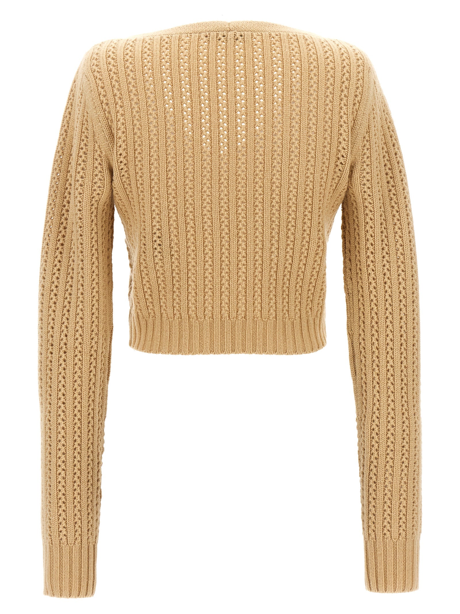 Max Mara Beige Wool Cardigan Max Mara