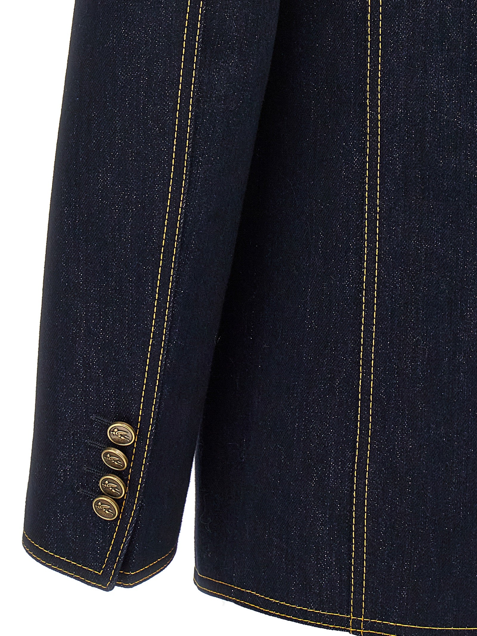 Etro Blue Cotton Blazer Etro