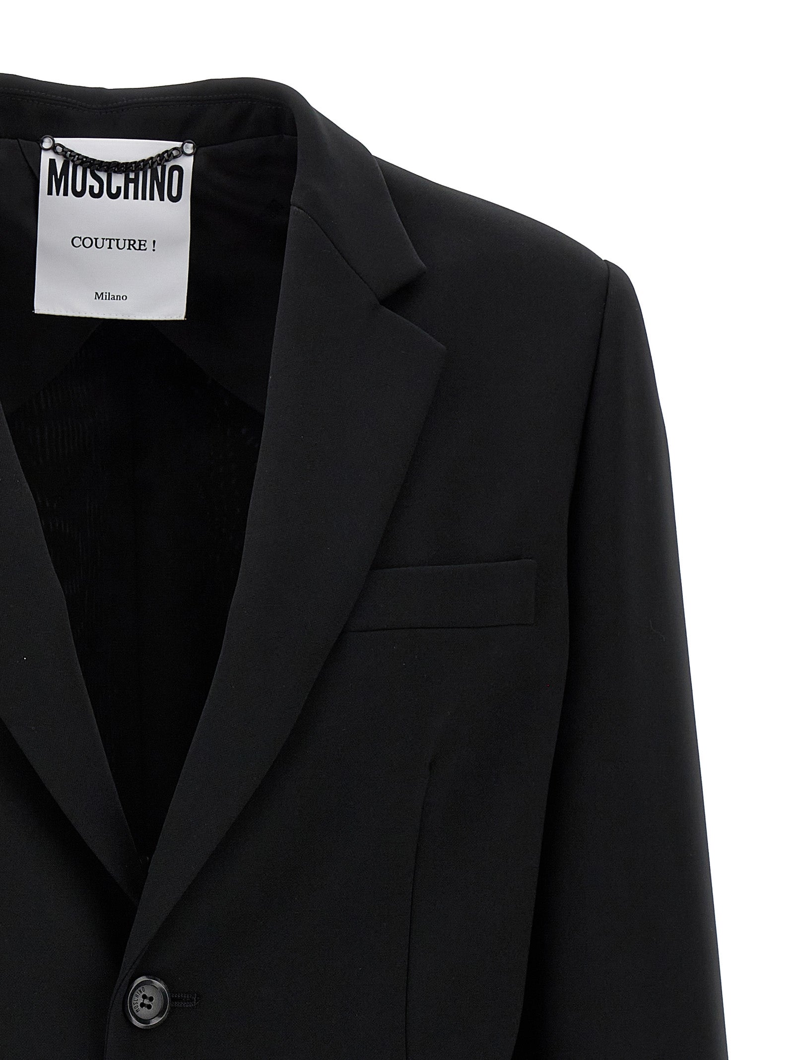 Moschino Black Polyester Blazer Moschino