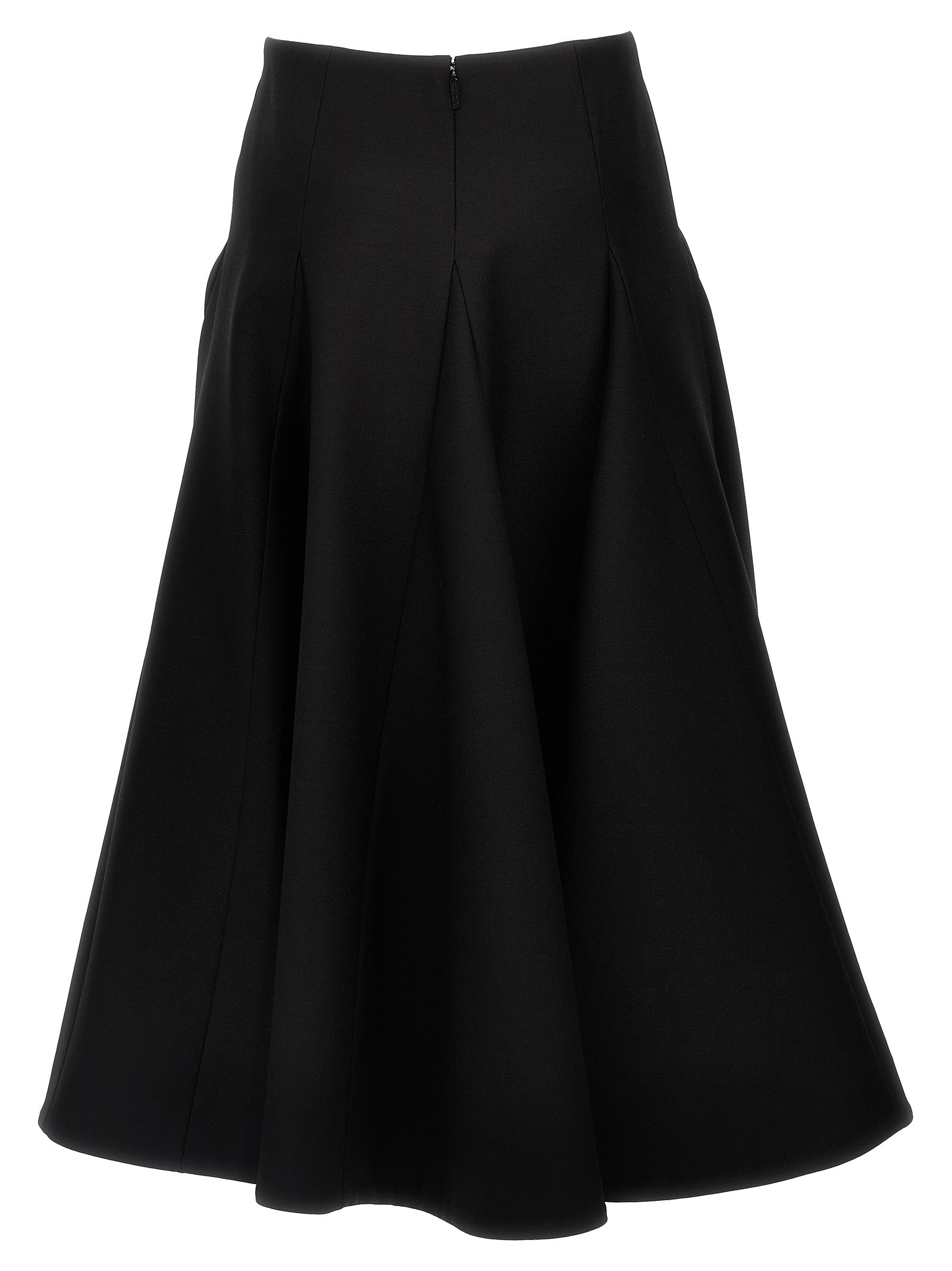 Valentino Garavani Black Virgin Wool Mini Skirt Valentino Garavani