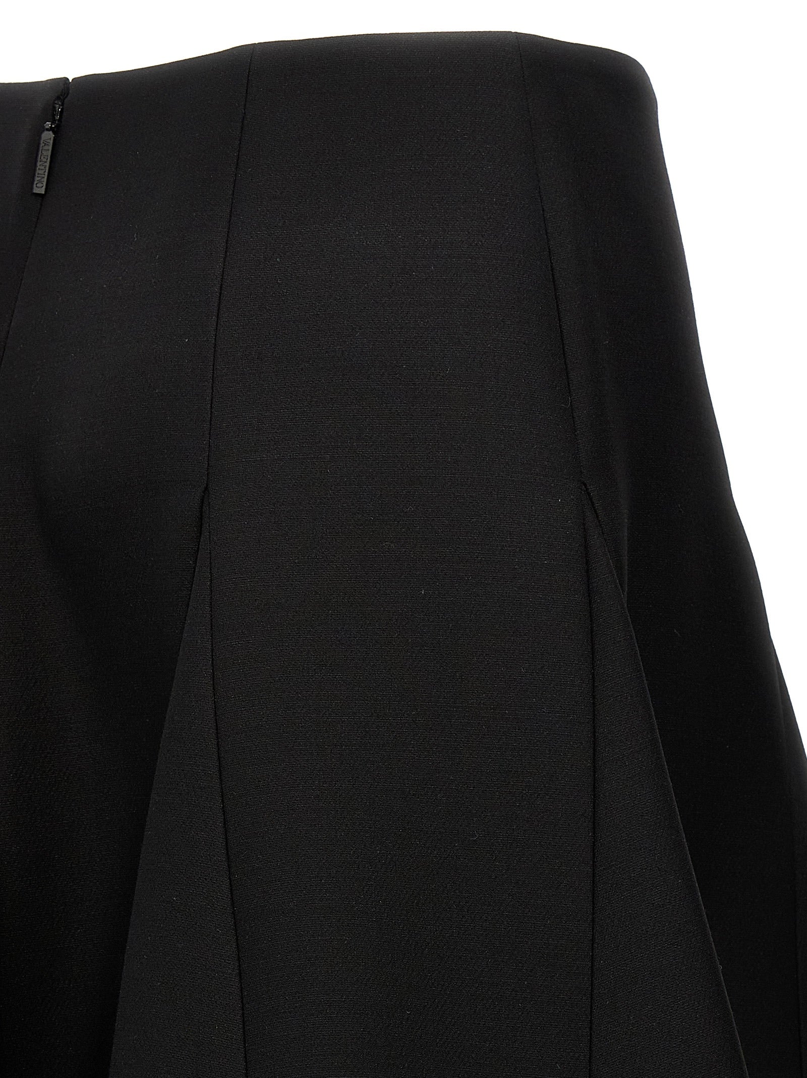 Valentino Garavani Black Virgin Wool Mini Skirt Valentino Garavani