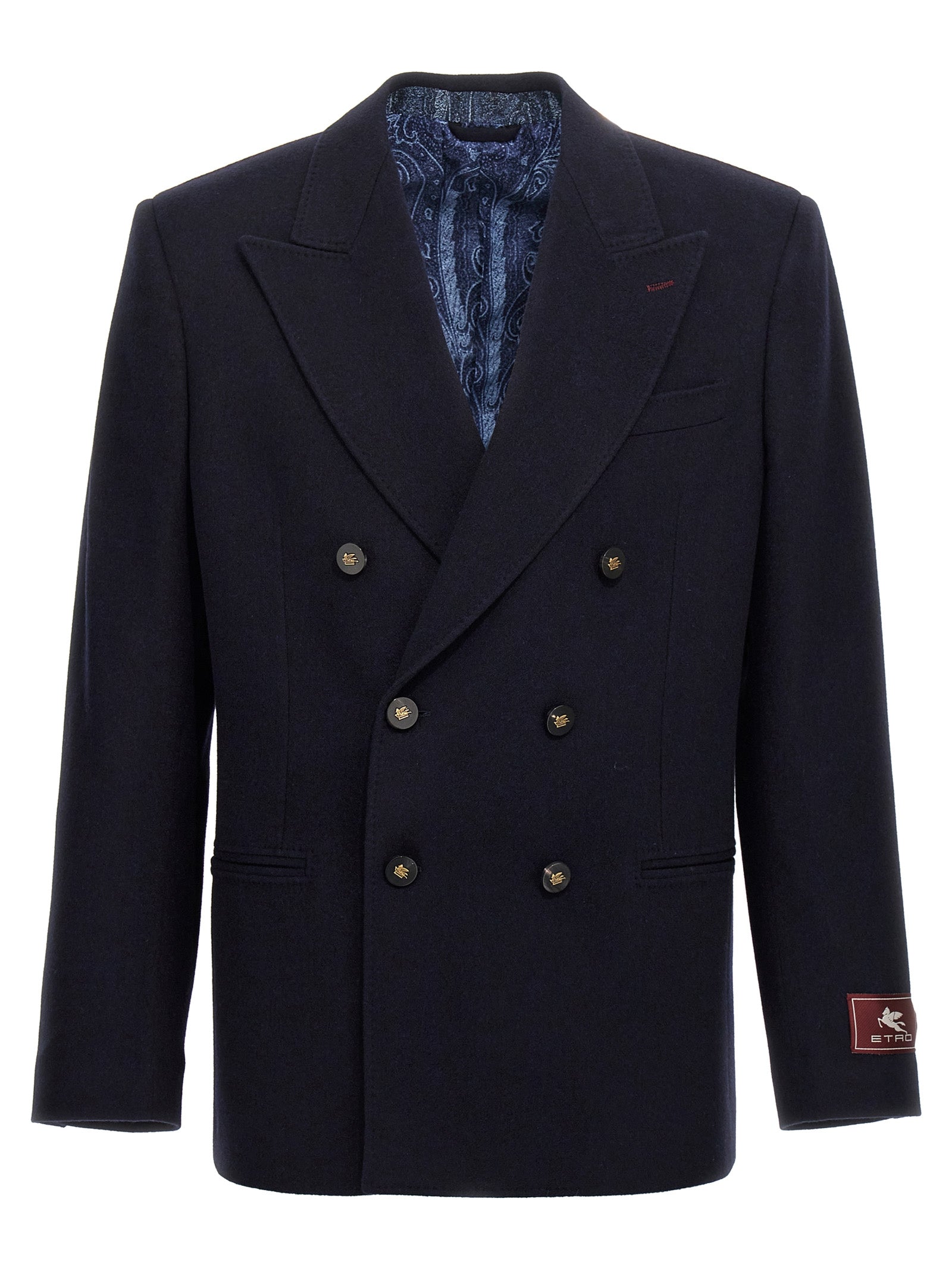 Etro Blue Cashmere Blazer Etro