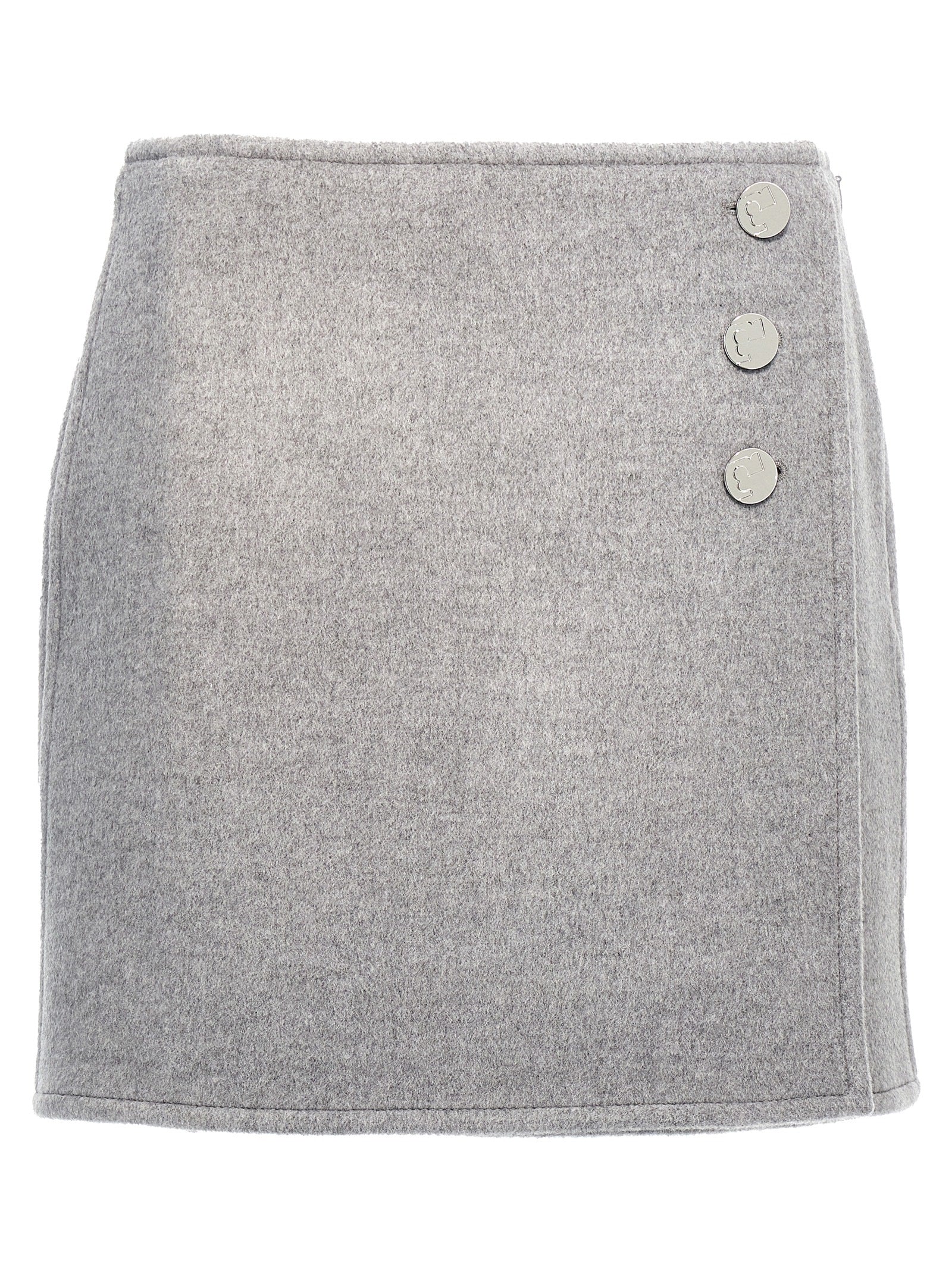 Tory Burch Gray Wool Long Skirt Tory Burch